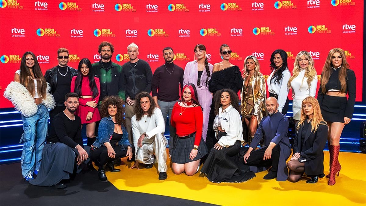 Els 16 participants d'aquesta edició del Benidorm Fest | RTVE