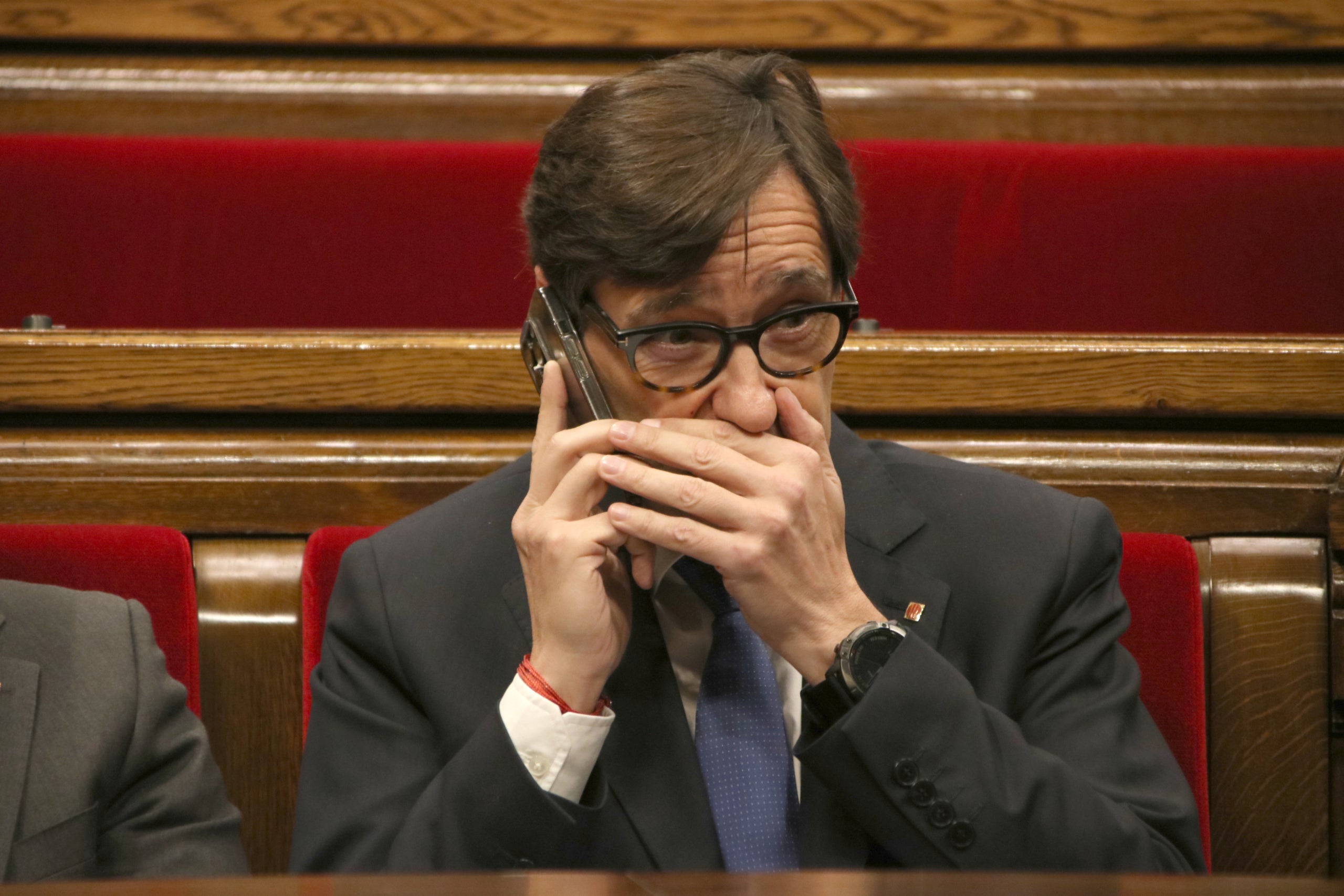 El president del Govern, Salvador Illa, al ple del Parlament /  Bernat Vilaró / ACN