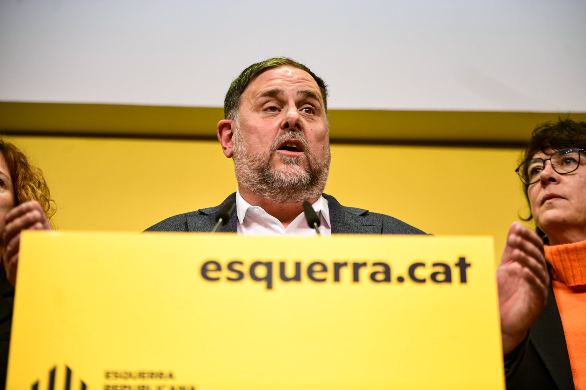 Oriol Junqueras, durant la roda de premsa / Marc Puig / Esquerra Republicana