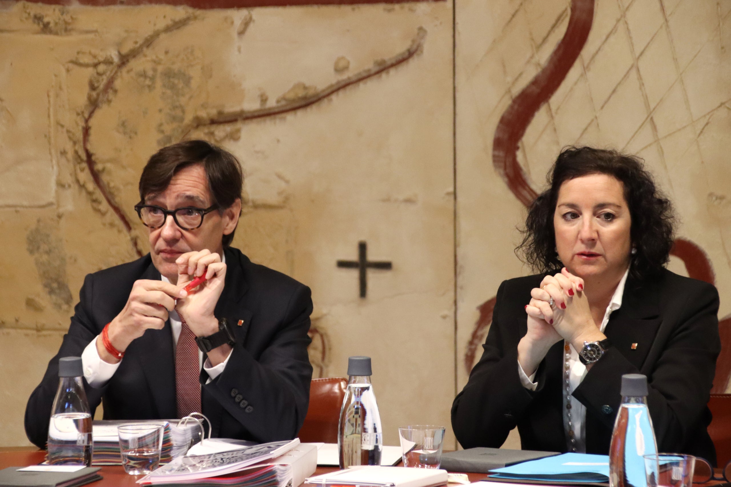 Salvador Illa y Alícia Romero durante un Consejo Ejecutivo / ACN