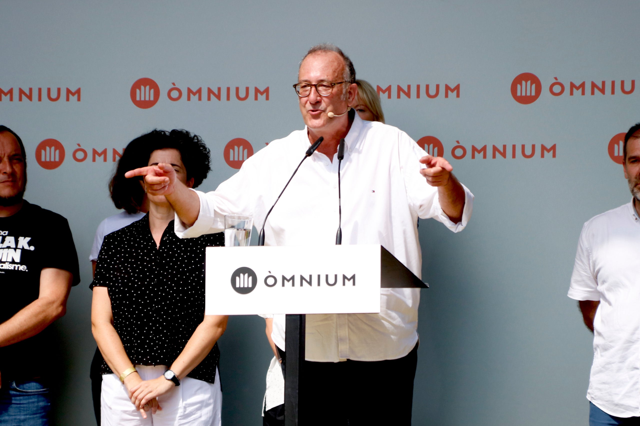 El president d'Òmnium, Xavier Antich, durant l'acte de la Diada / ACN