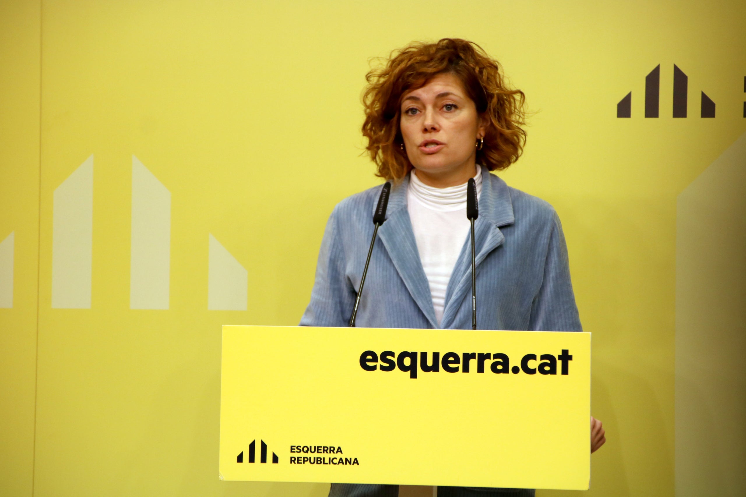 La secretaria general de ERC, Elisenda Alamany, en una atención a los medios / ACN
