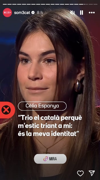 Cèlia Espanya defensa el català a Col·lapse - Instagram