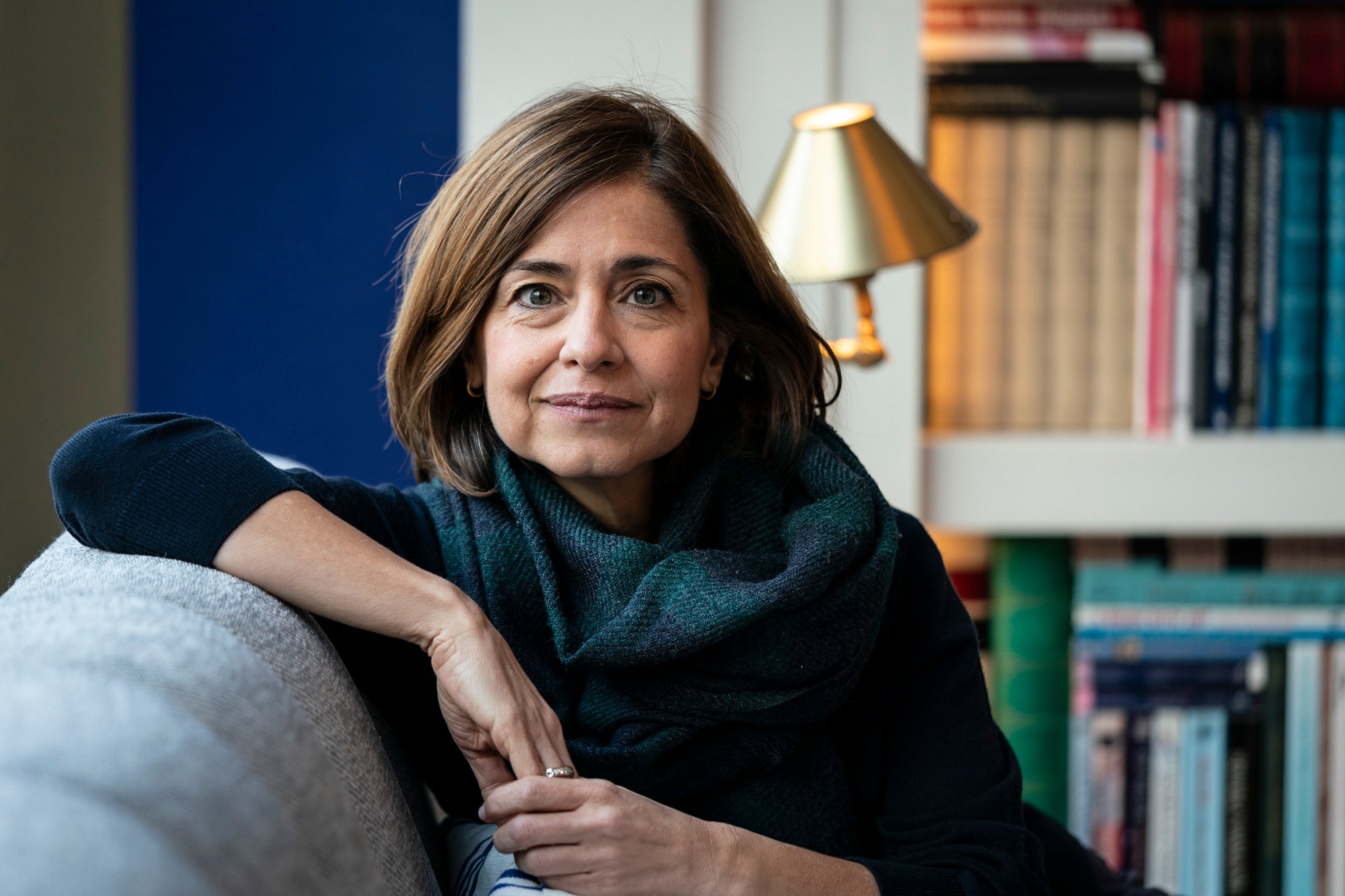 Marta Orriols, el dia de l'entrevista amb El Món sobre la seva nova novel·la, 'A l'altra banda de la por' / Mireia Comas