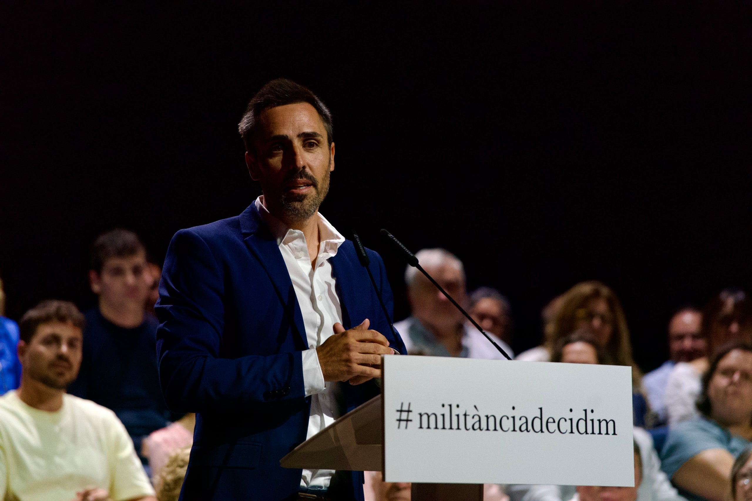Marc Puigtió, en l'acte de Militància Decidim a Olesa, el passat mes de setembre que obria oficialment la campanya de Junqueras per tornar a presidir ERC/Mireia Comas