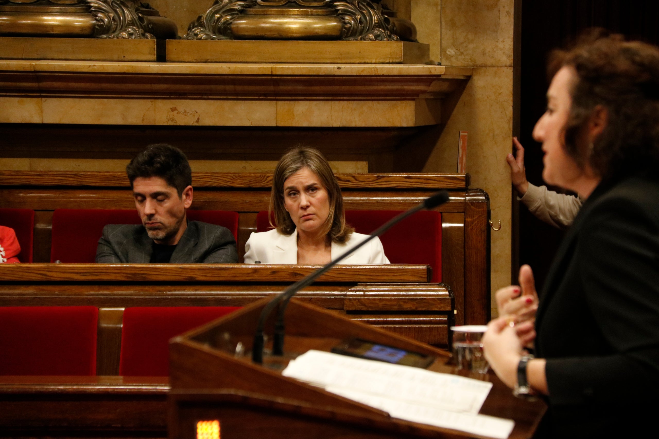 La consellera d'Economia i Finances, Alicia Romero, al Parlament / ACN