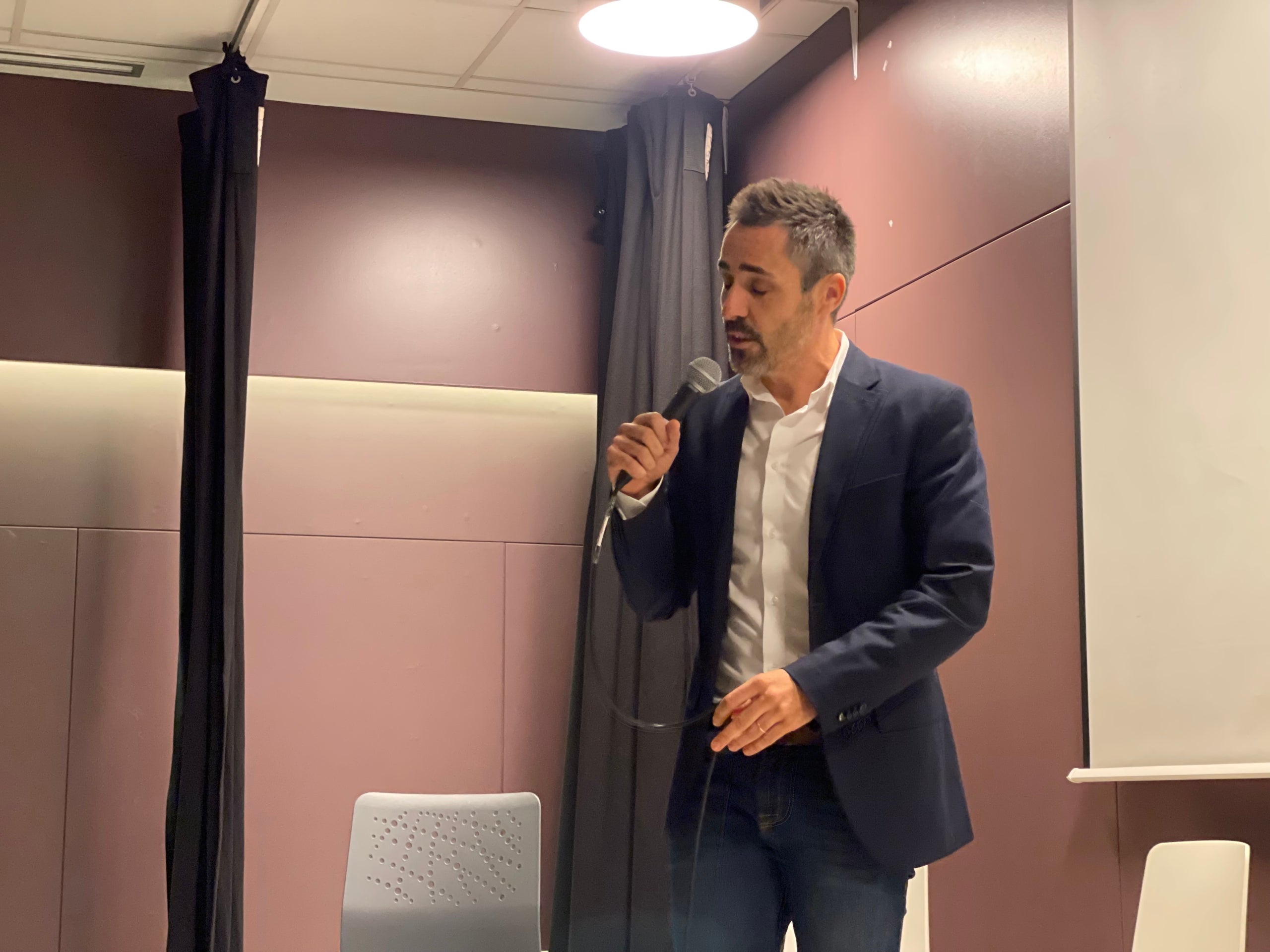 Marc Puigtió durant la seva intervenció/Quico Sallés