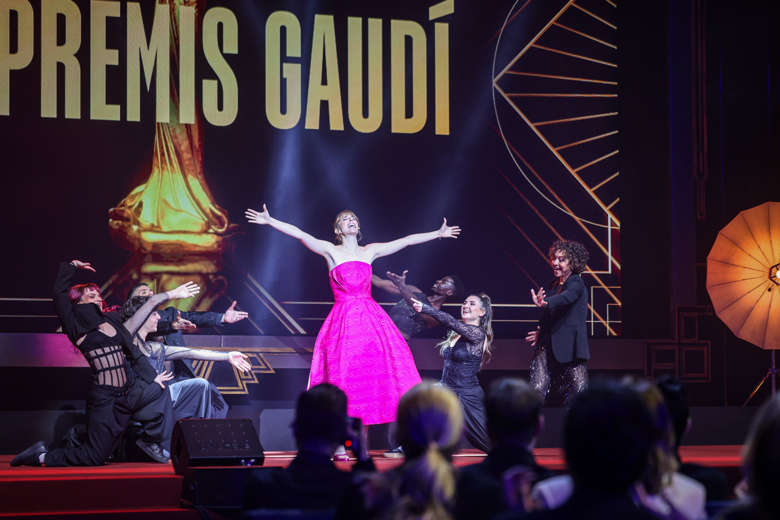 L'actriu Paula Malia, una de les presentadores de la gala dels Premis Gaudí, al principi de la cerimònia  / ACN