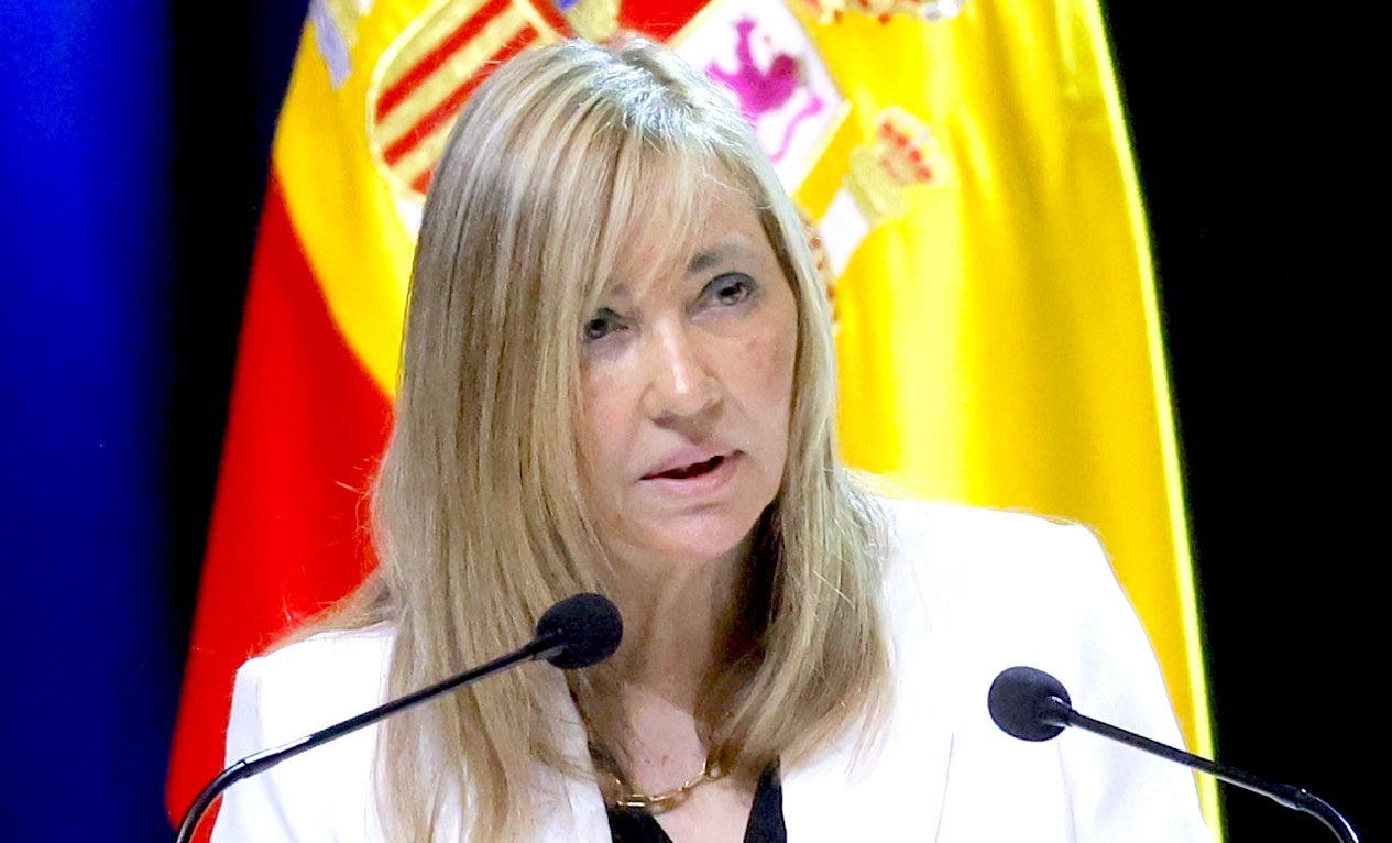 La presidenta del Consell General del Poder Judicial (CGPJ), Isabel Perelló, en el lliurament de despatxos de la 73a promoció de la carrera judicial, a Barcelona / Europa Press