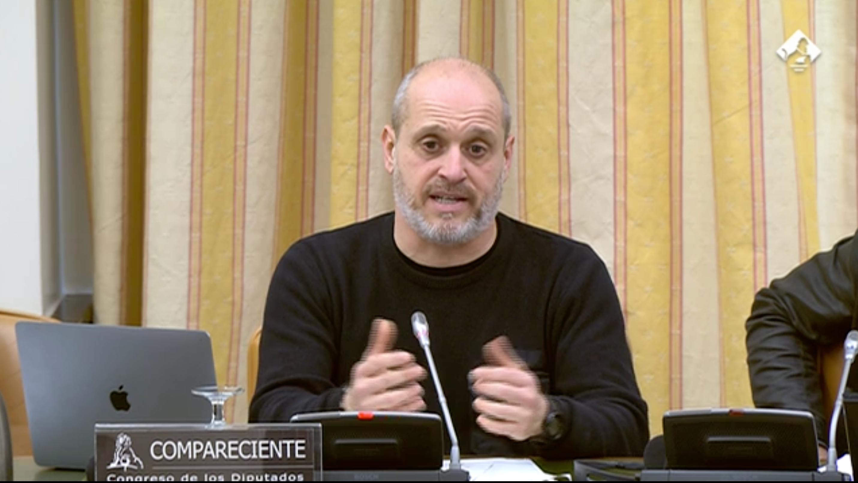 El periodista de El Mundo Quico Sallés, durante su comparecencia en la comisión de investigación del 17-A en el Congreso