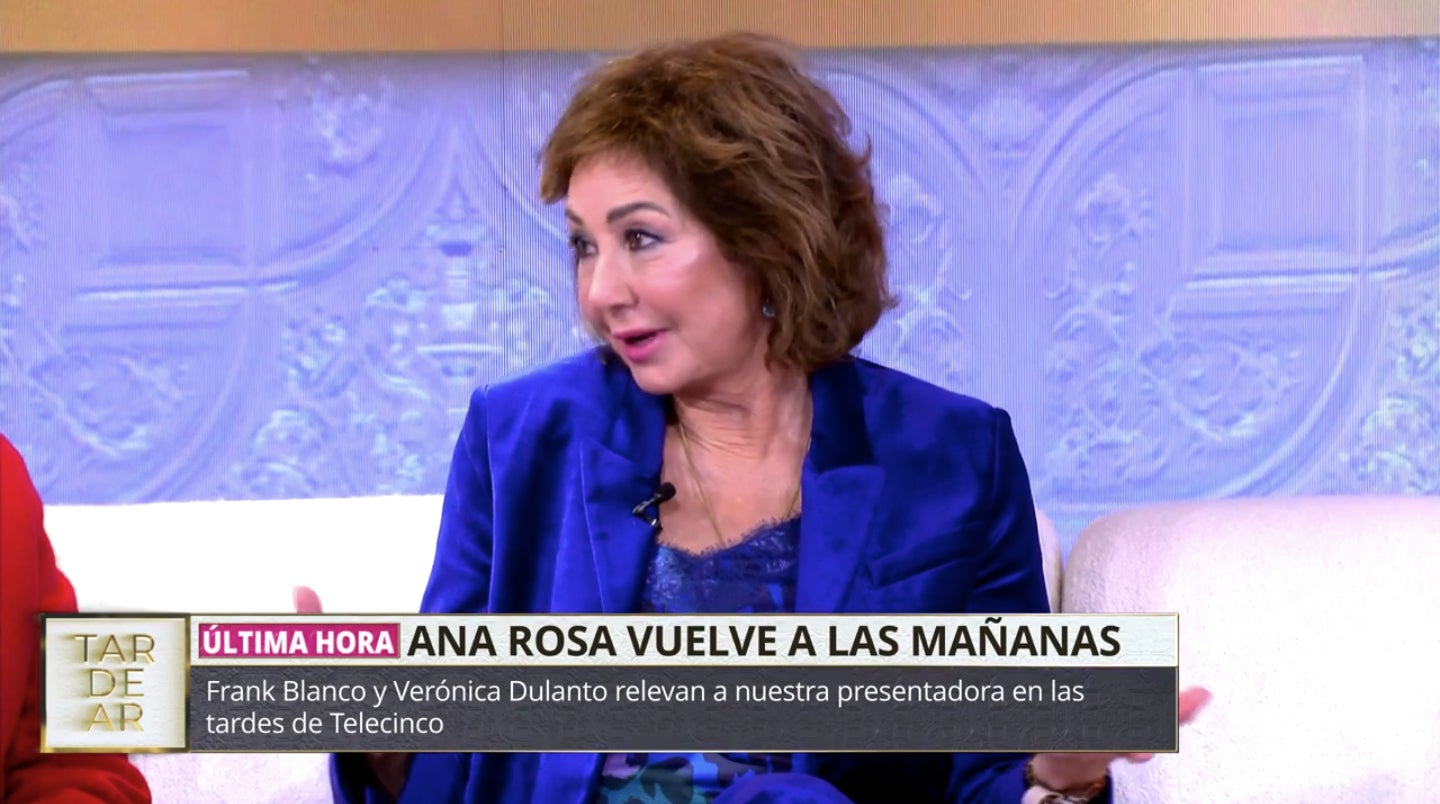 Telecinco recula i torna a enviar Ana Rosa als matins - Mediaset