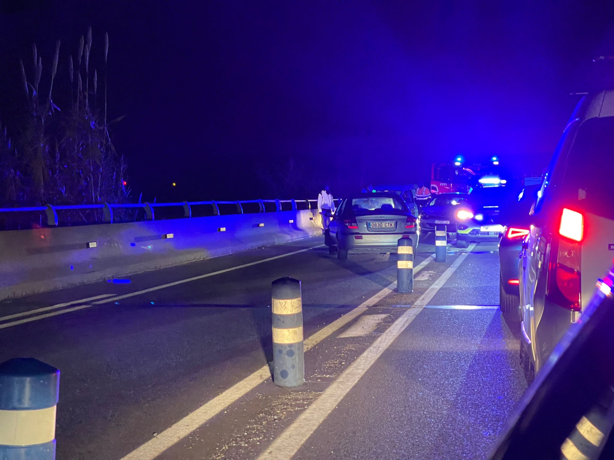 Un incident amb tres vehicles ha tallat la C-55 durant una estona / Quico Sallés