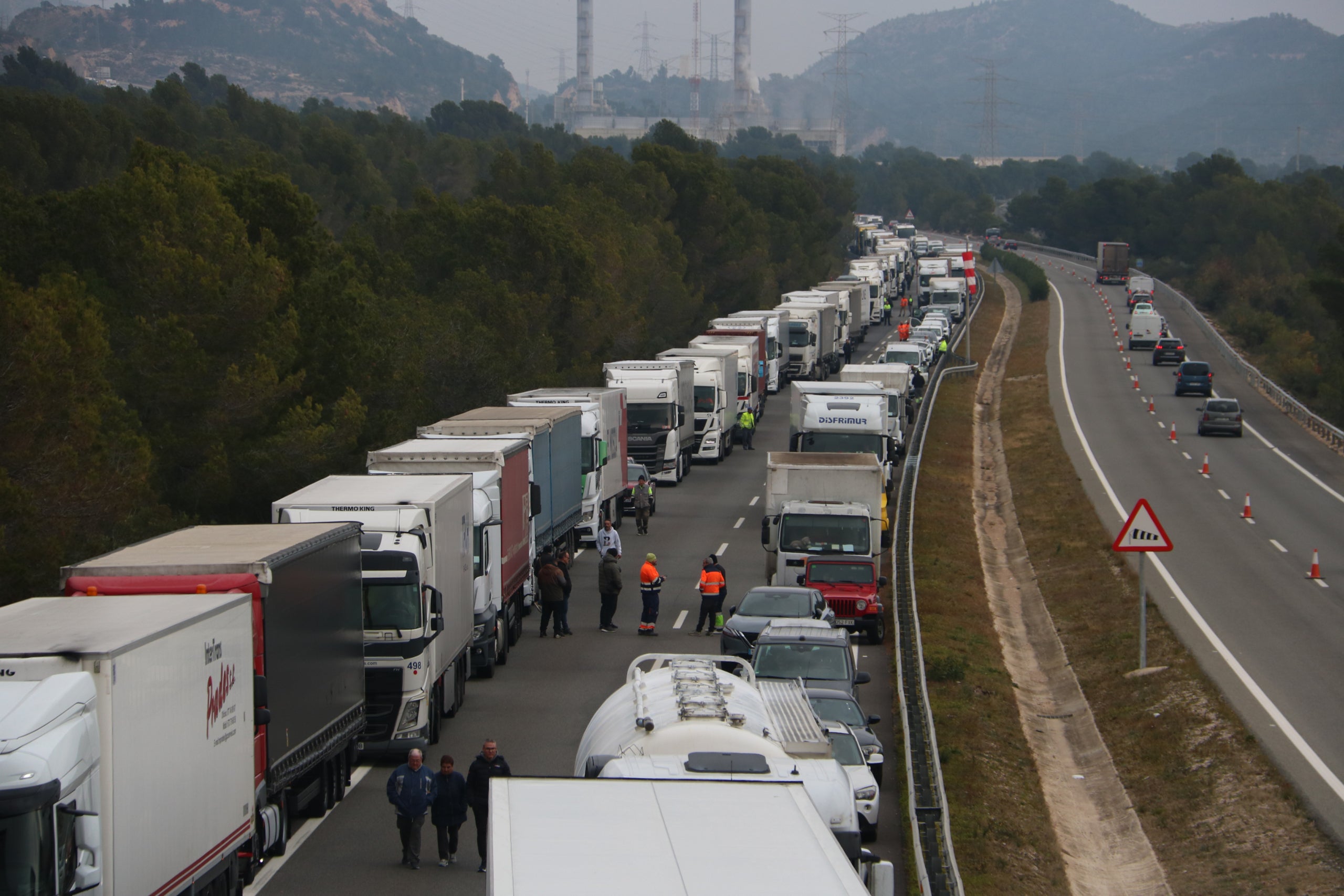 Hi ha hagut retencions de fins a 15 km per l'accident |  Ariadna Escoda (ACN)