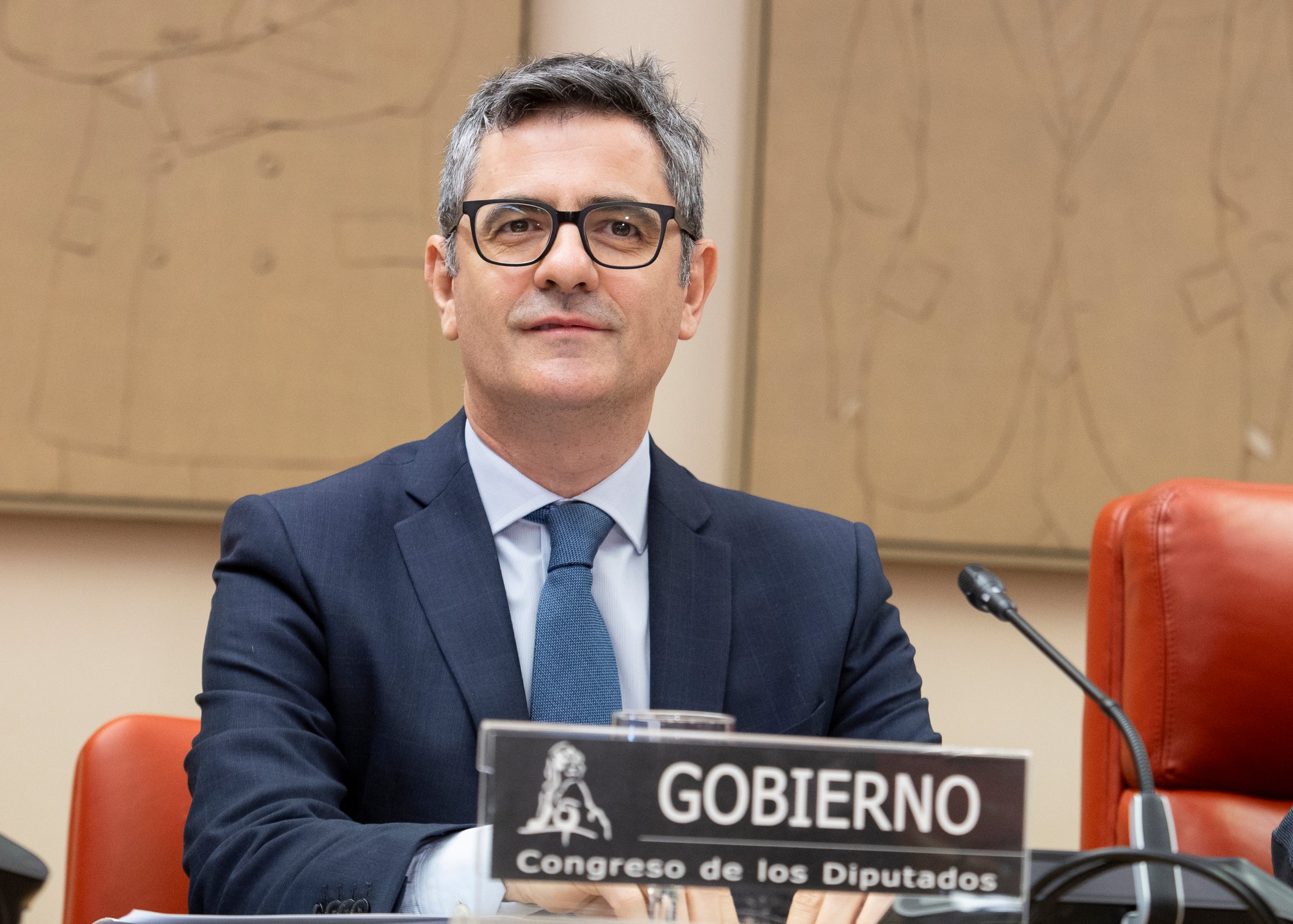 El ministre Félix Bolaños, en una compareixença al Congrés