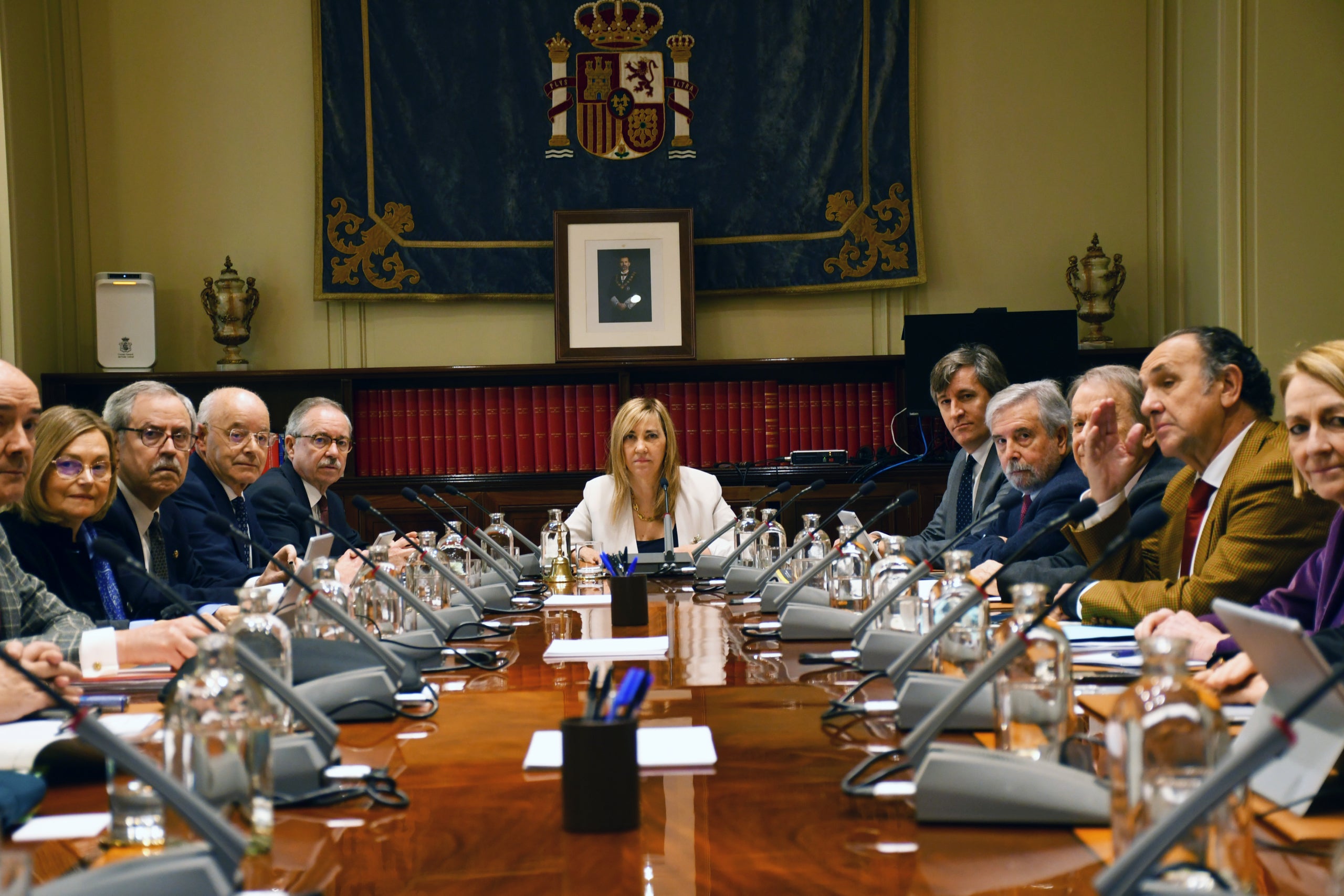 Una imatge del plenari del CGPJ d'aquest dimecres a Madrid, amb Isabel Perelló de presidenta/CGPJ