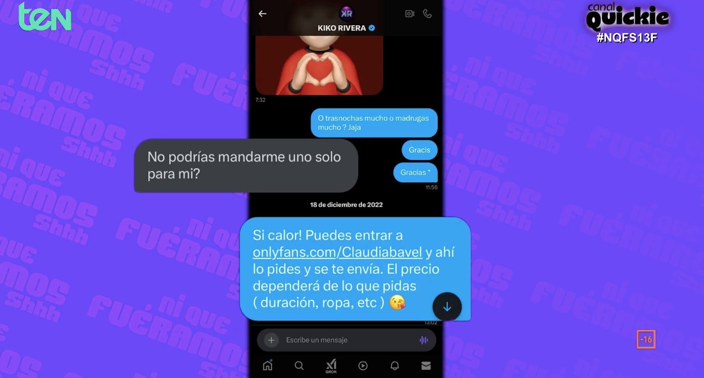 Els suposats missatges entre Kiko Rivera i Claudia Bavel | Ten