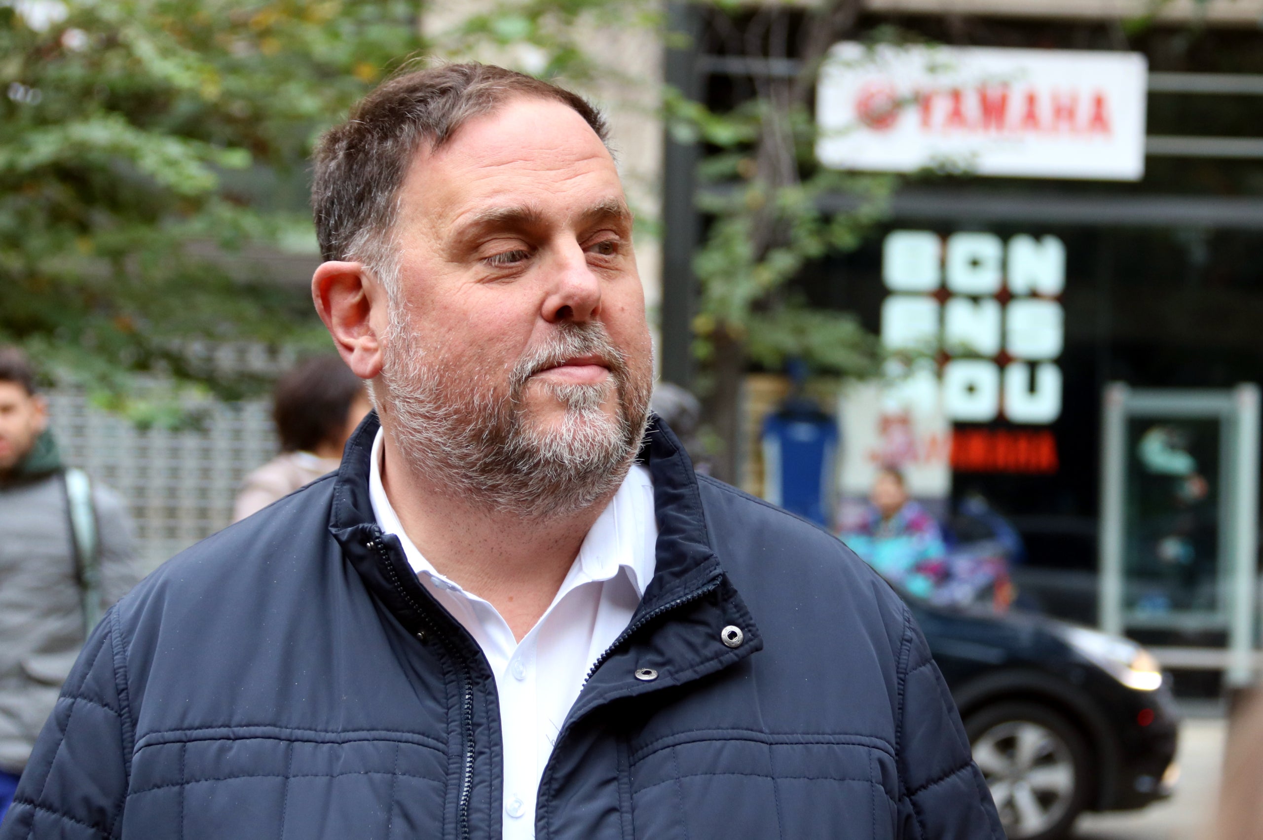 El president d'ERC, Oriol Junqueras, en una atenció als mitjans / ACN