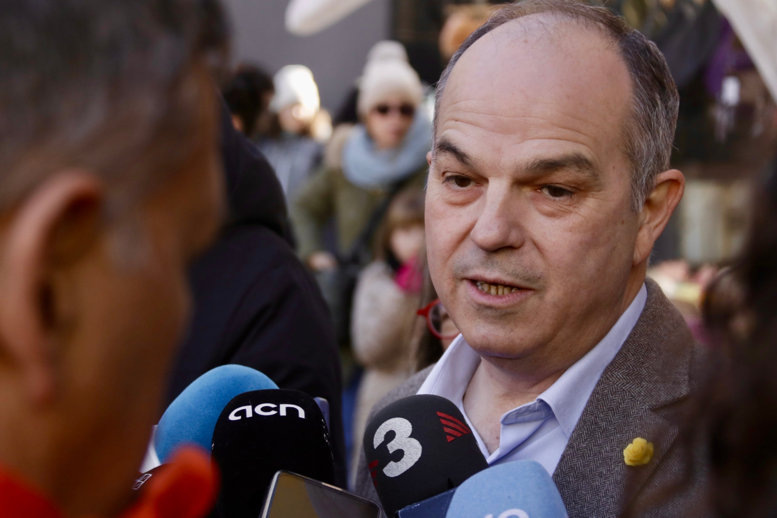 El secretari general de Junts, Jordi Turull, atén els mitjans a Molins de Rei / ACN