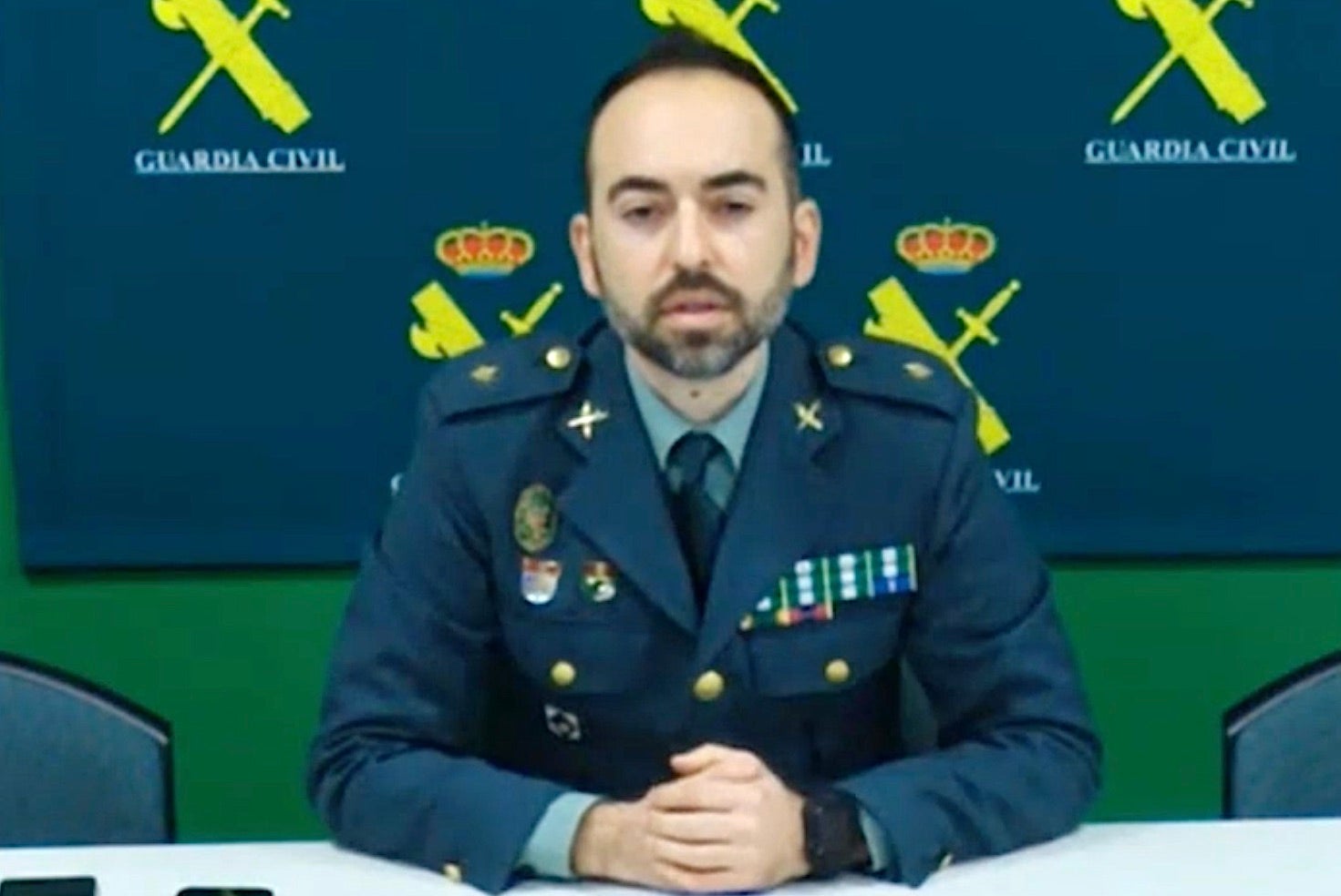 El guàrdia civil que ha declarat per videoconferència en el judici contra Lluís Puig per les obres de Sixena / TSJC