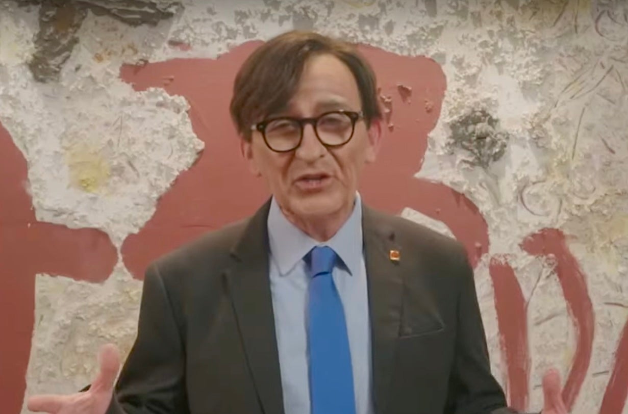 Salvador Illa, interpretado por Queco Novell, en el programa 'Polònia', de TV3