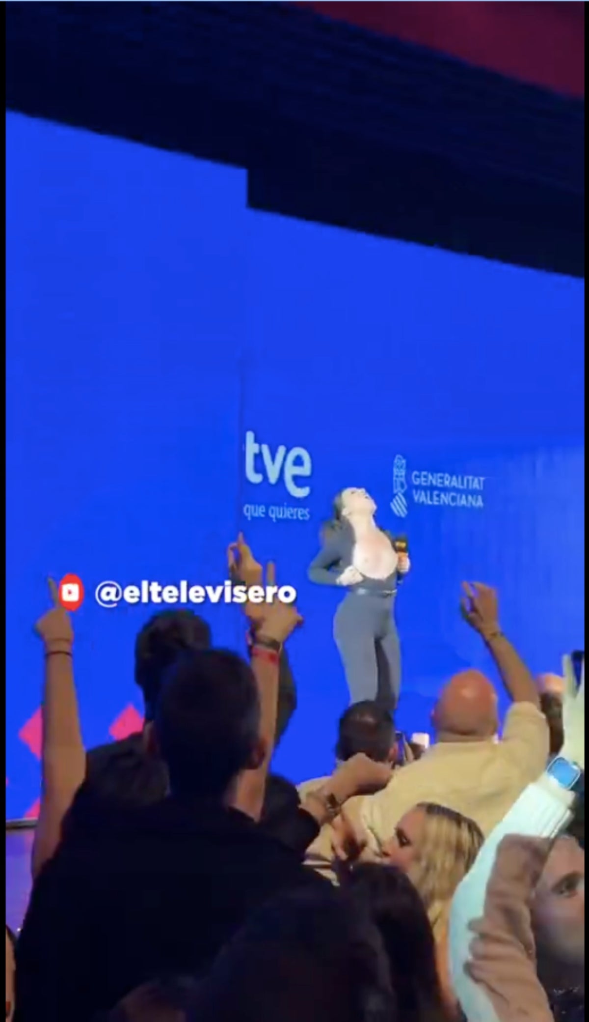 Polèmica després que Inés Hernand ensenyi els pits en una festa del Benidorm Fest | X