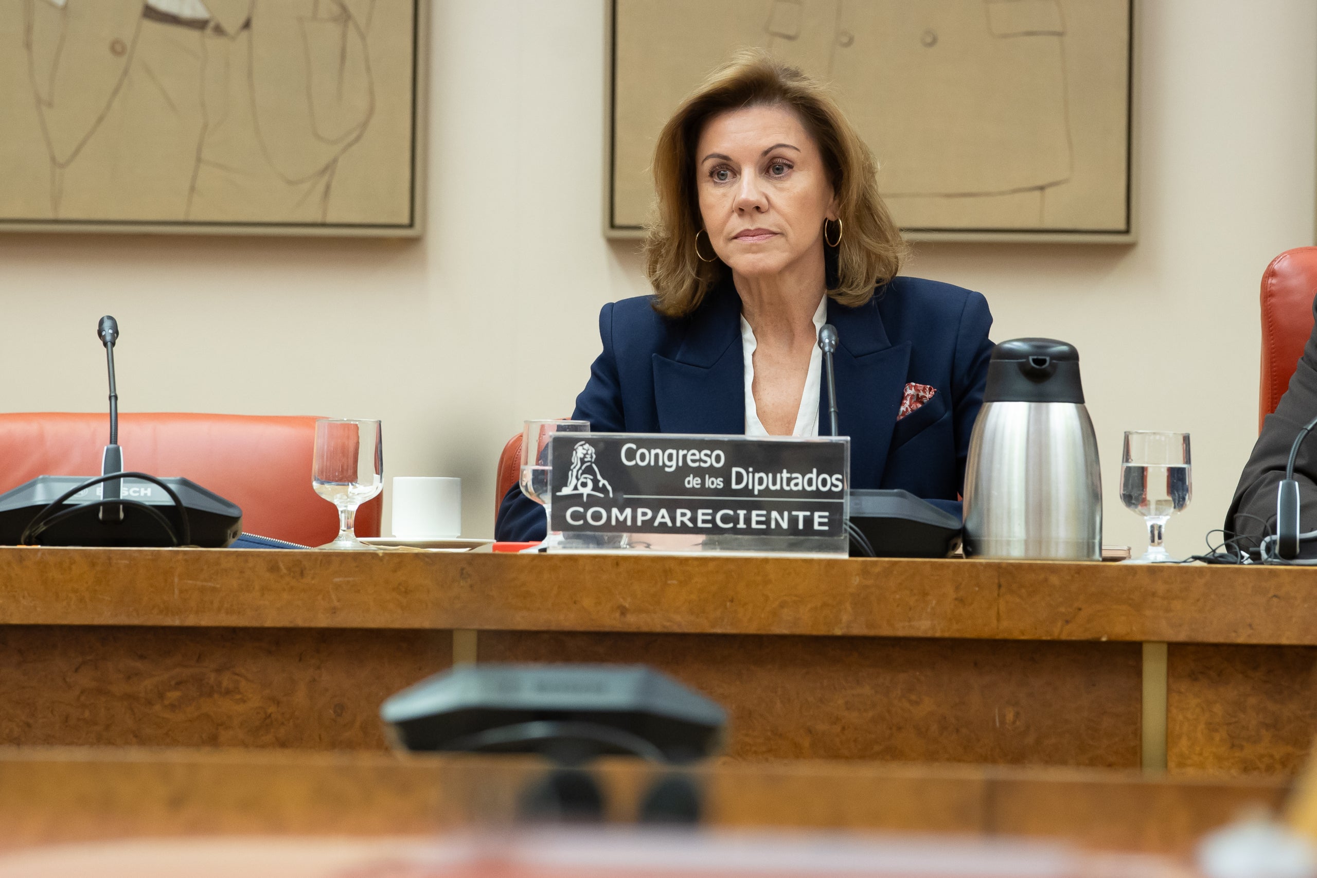 Dolores de Cospedal, en un moment de la seva compareixença/Congreso