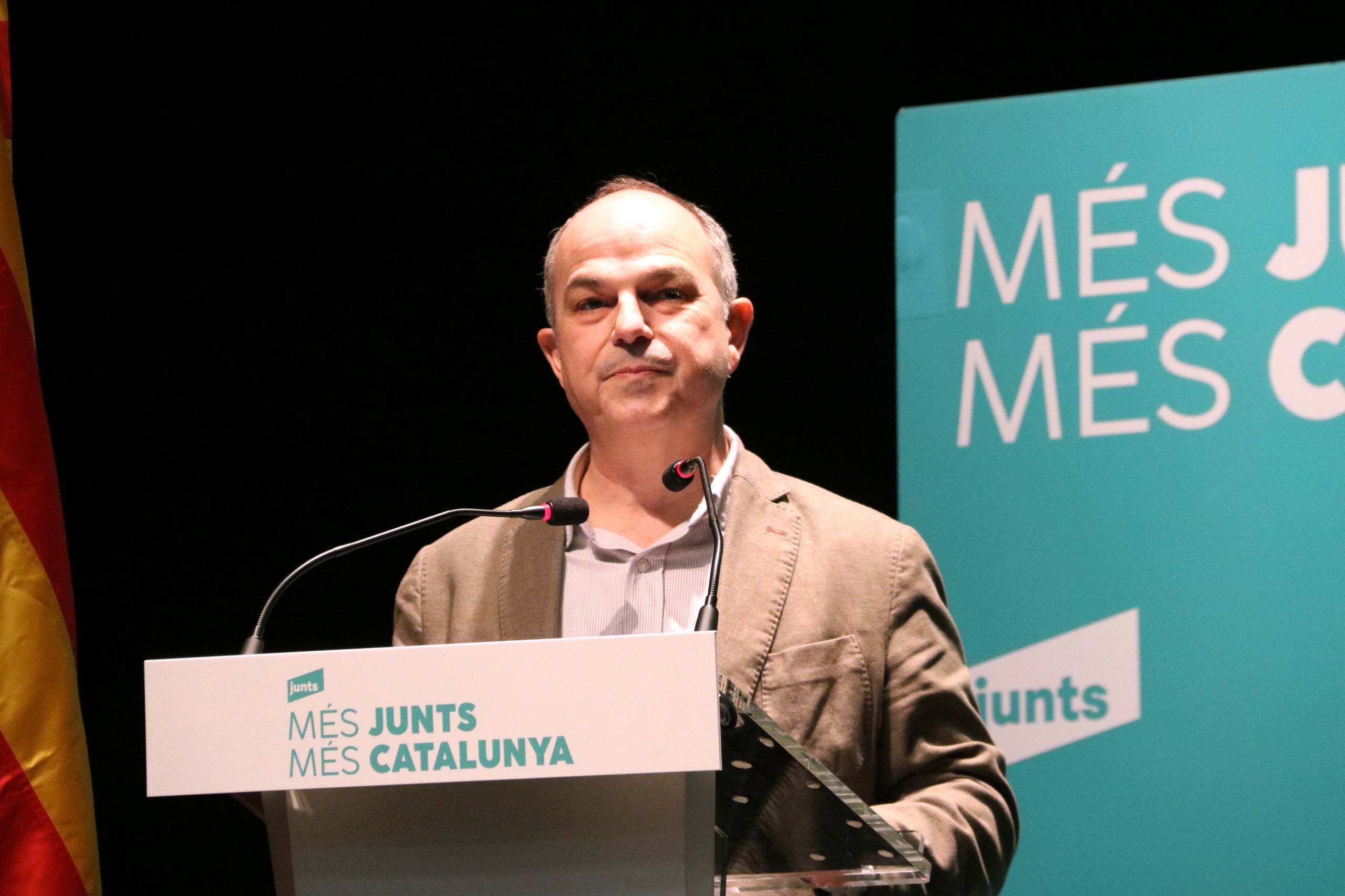 El secretari general de Junts, Jordi Turull, durant la seva intervenció. | María Belmez (ACN)