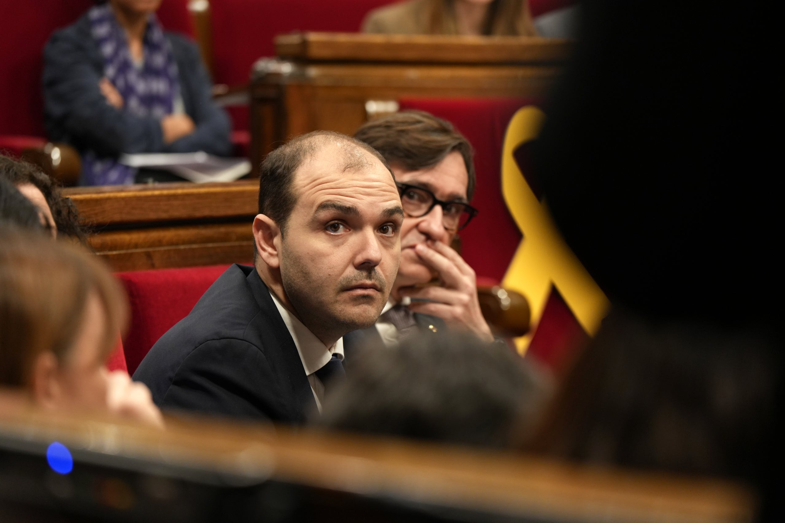 Albert Dalmau, en una imatge del Parlament, lloa a Carod-Rovira/Bernat Vilaró/ACN