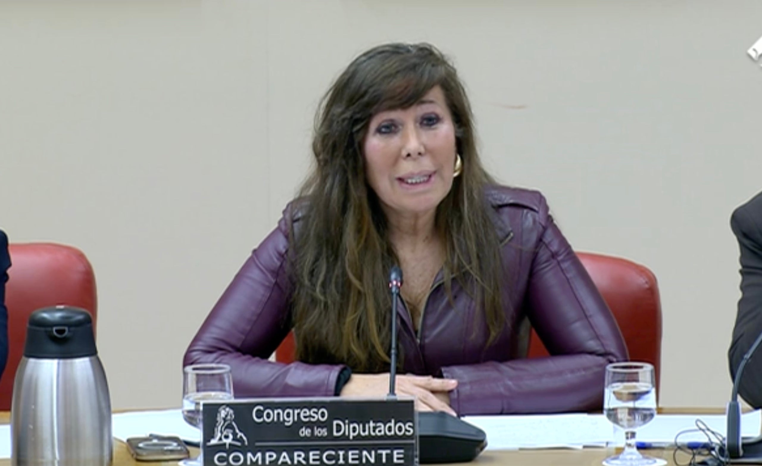 Alícia Sánchez Camacho, en la seva compareixença al Congrés/Congreso