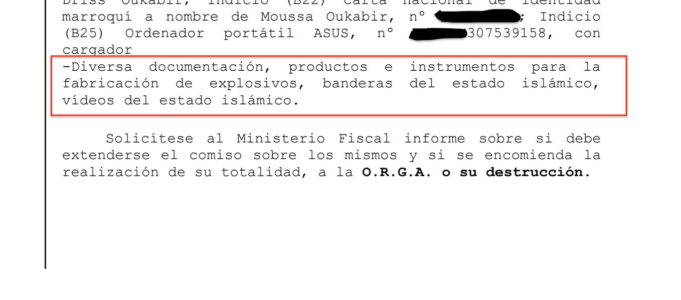 Part del decret on es constaten evidències recollides que tothom dubta que les vagin a buscar/QS