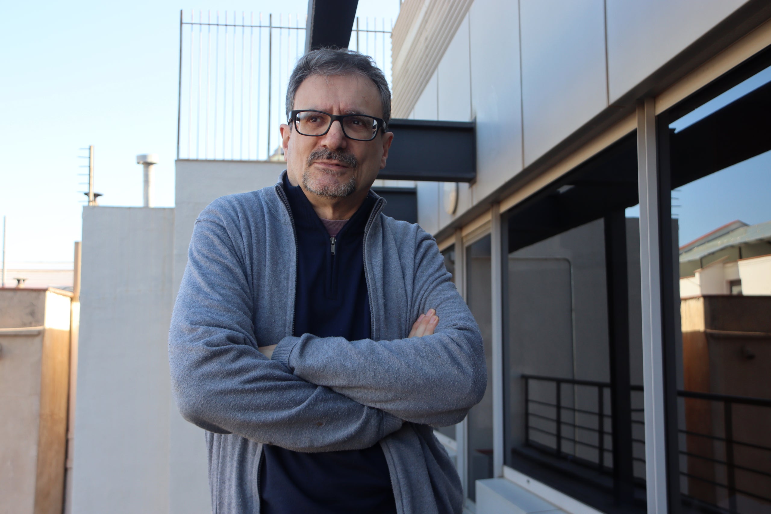 L'escriptor Albert Sánchez Piñol, en la presentació a la premsa del seu nou llibre, 'Les tenebres del cor' / ACN