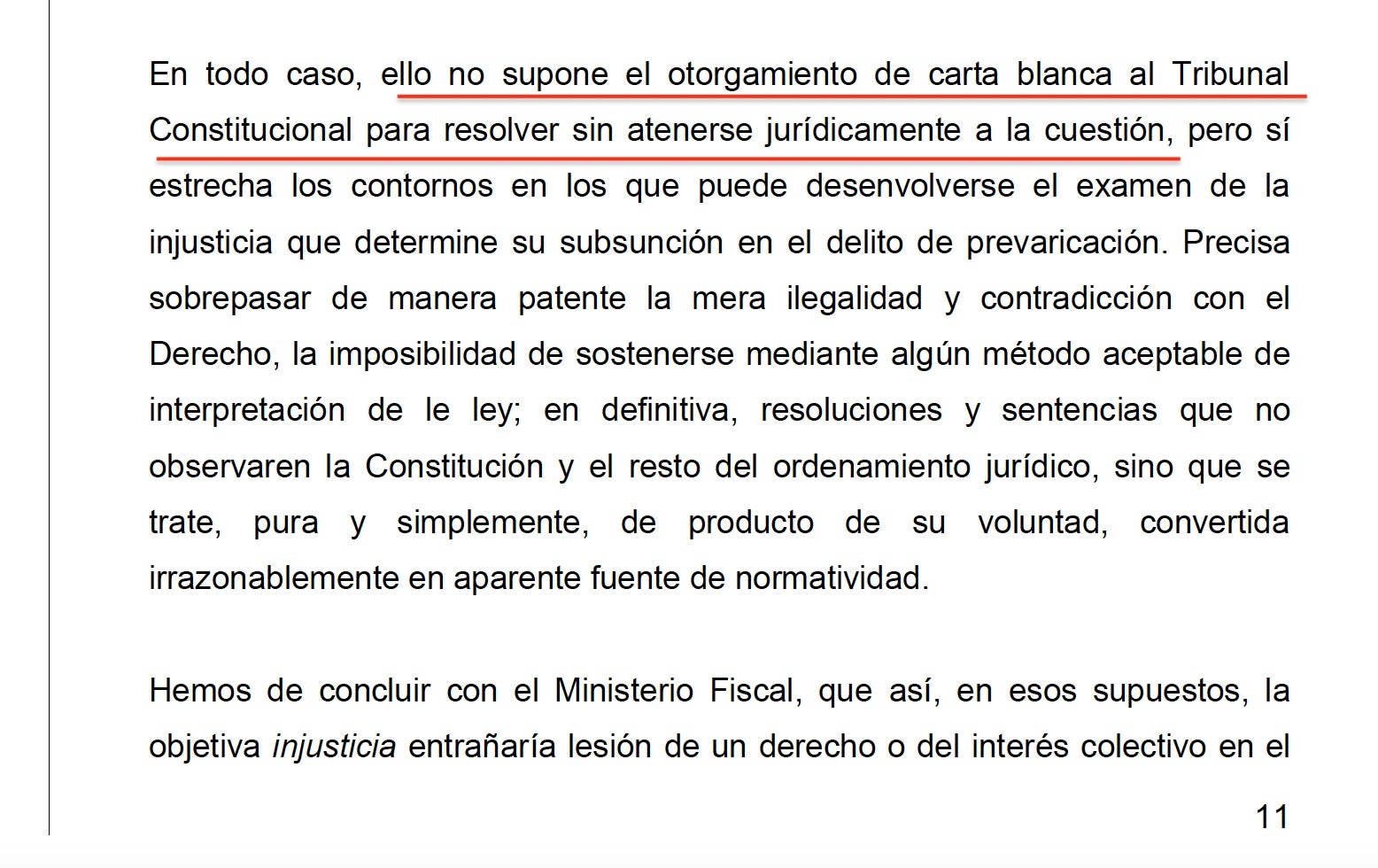 Una de les parts de la inquietant resolució del TC/QS