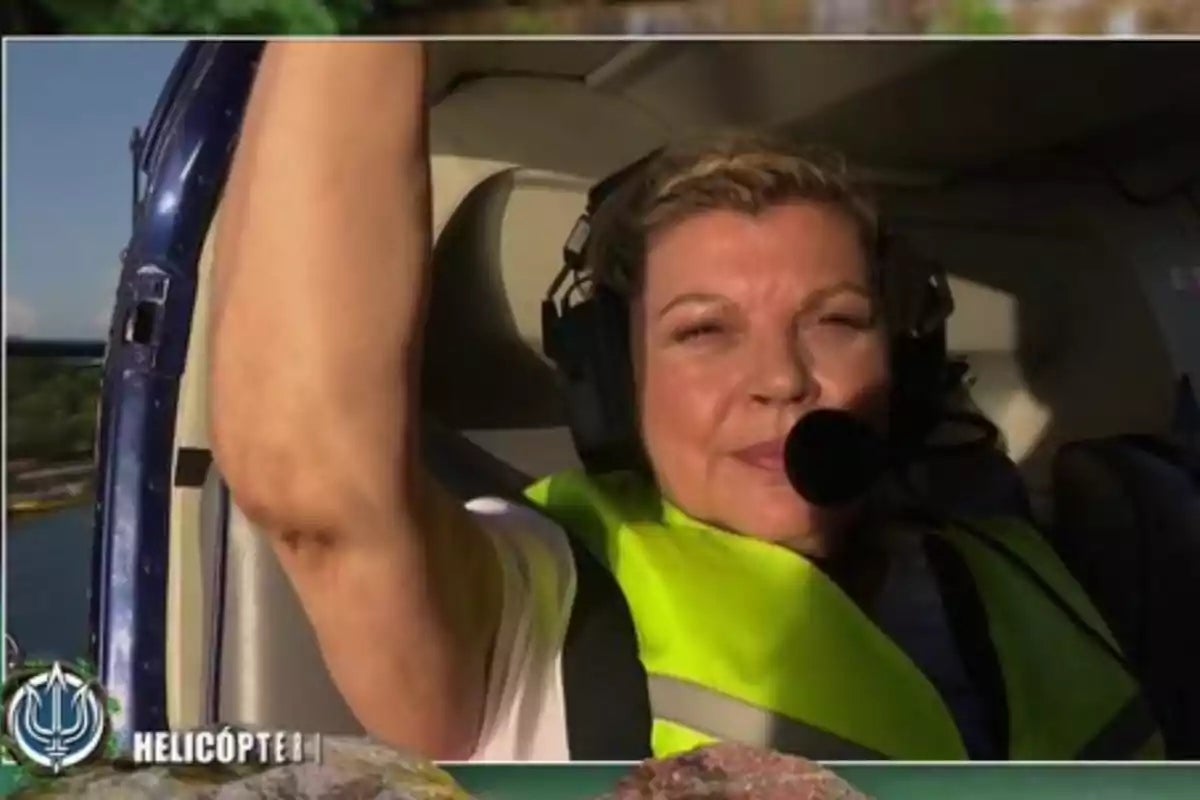 Terelu Campos se salta les normes en saltar de l'helicòpter de 'Supervivientes' | Telecinco