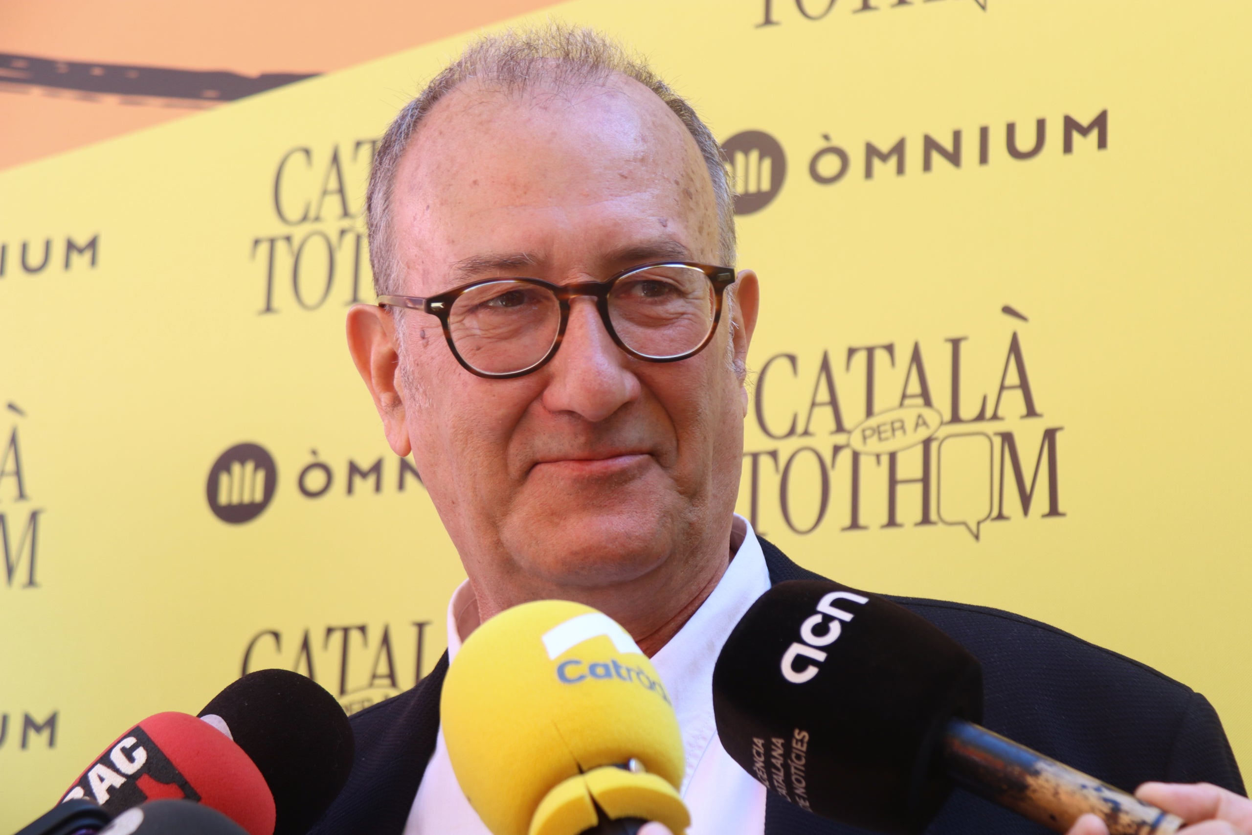 El president d'Òmnium, Xavier Antich, en una atenció a mitjans per Sant Jordi / ACN