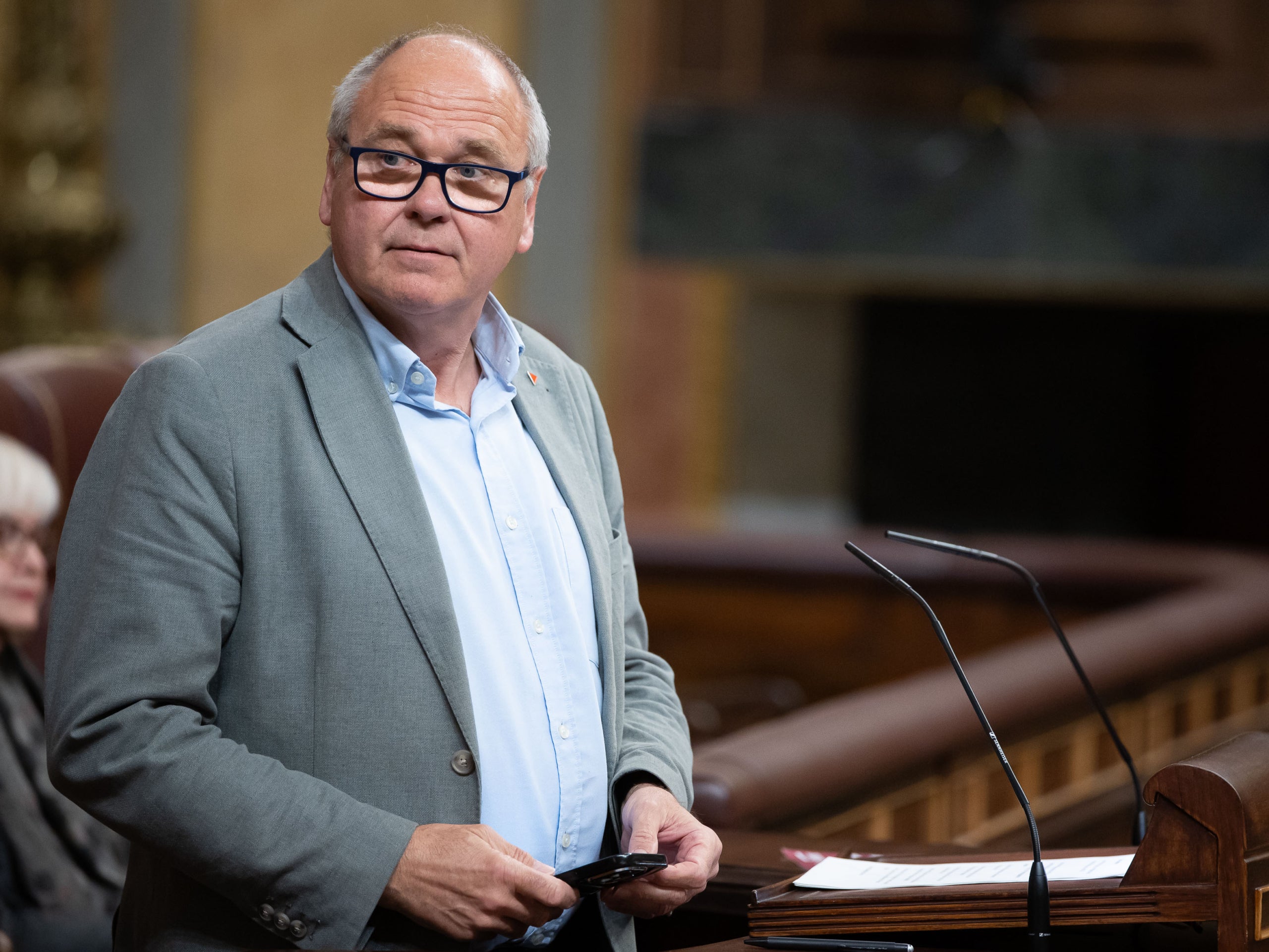 Fèlix Alonso, exalcalde d'Altafulla, en una imatge al Congrés/Congreso