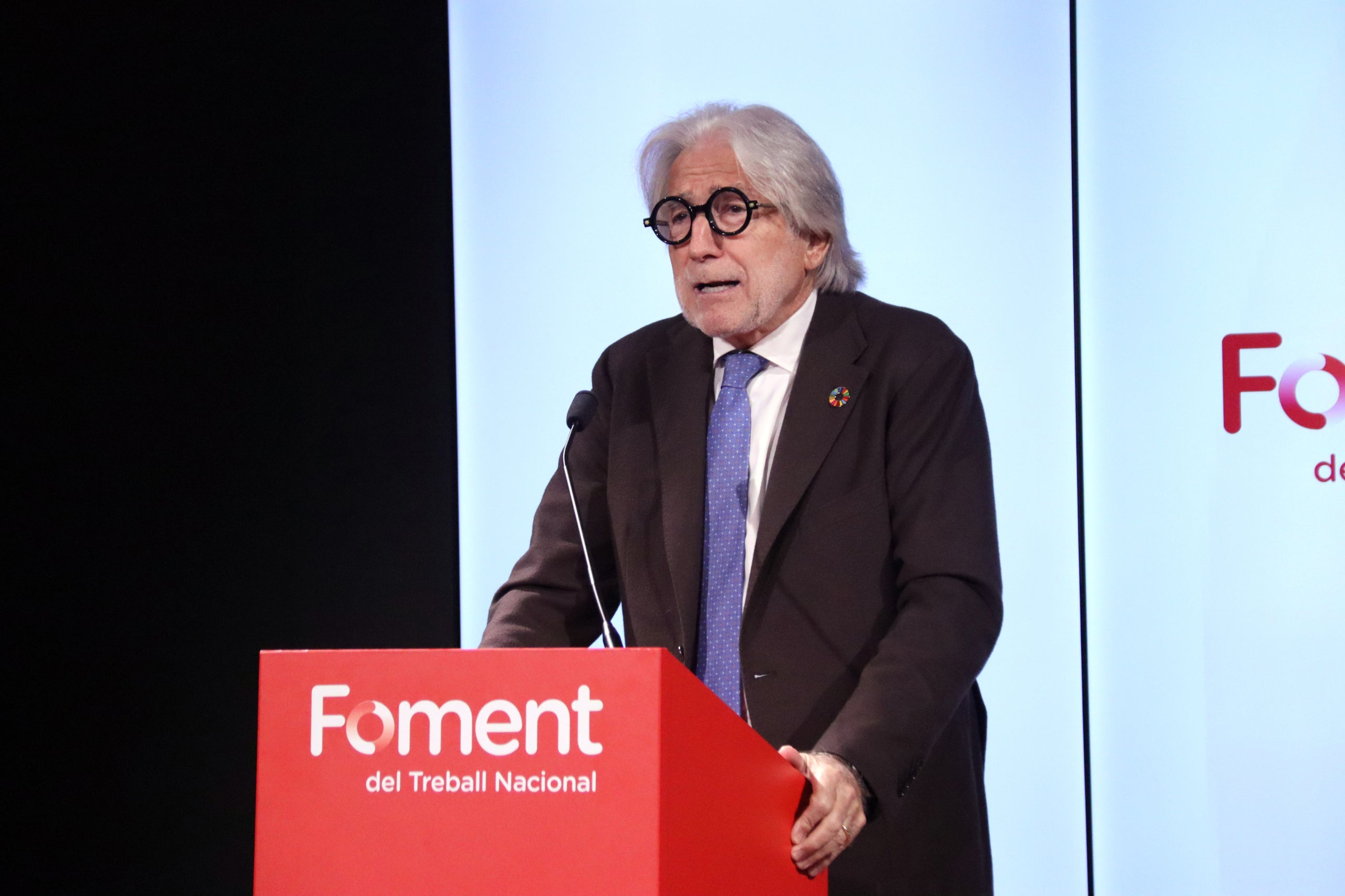 El president de Foment del Treball, Josep Sánchez Llibre, en un acte de la pantrol / ACN