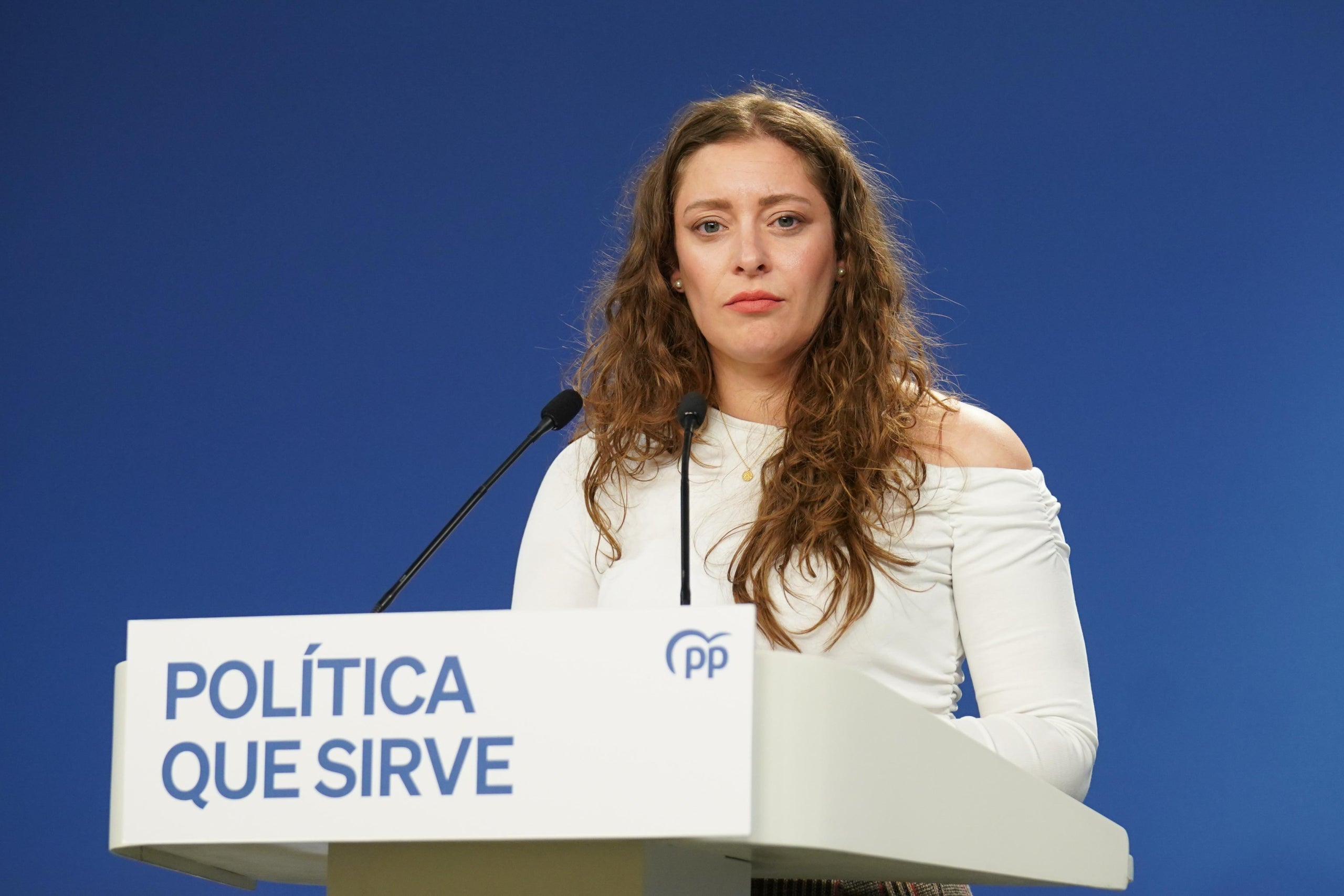 La portaveu del PP, Ester Muñoz, en roda de premsa | PP
