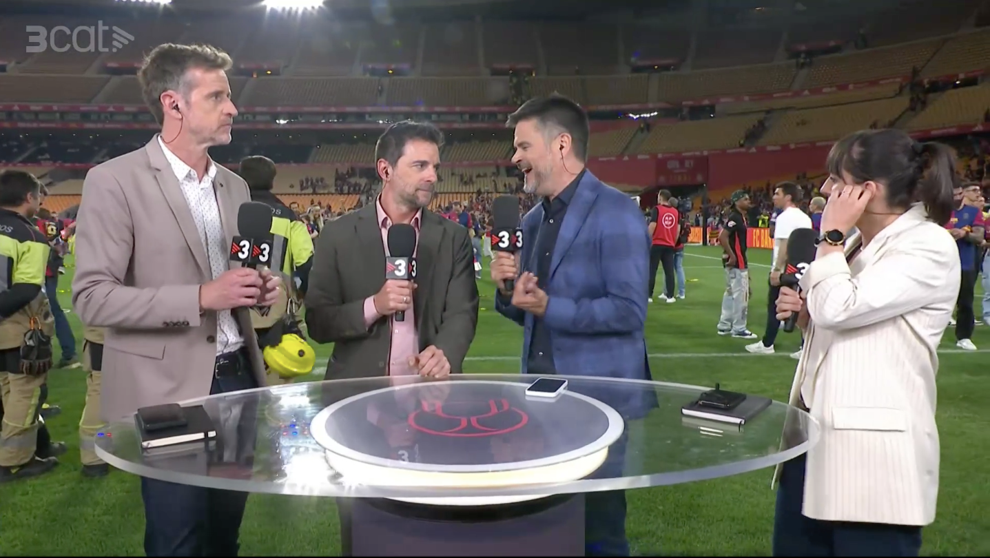 El post partit de TV3, presentat per Jordi Grau, després de la final de Copa en què el Barça va derrotar el Madrid / TV3