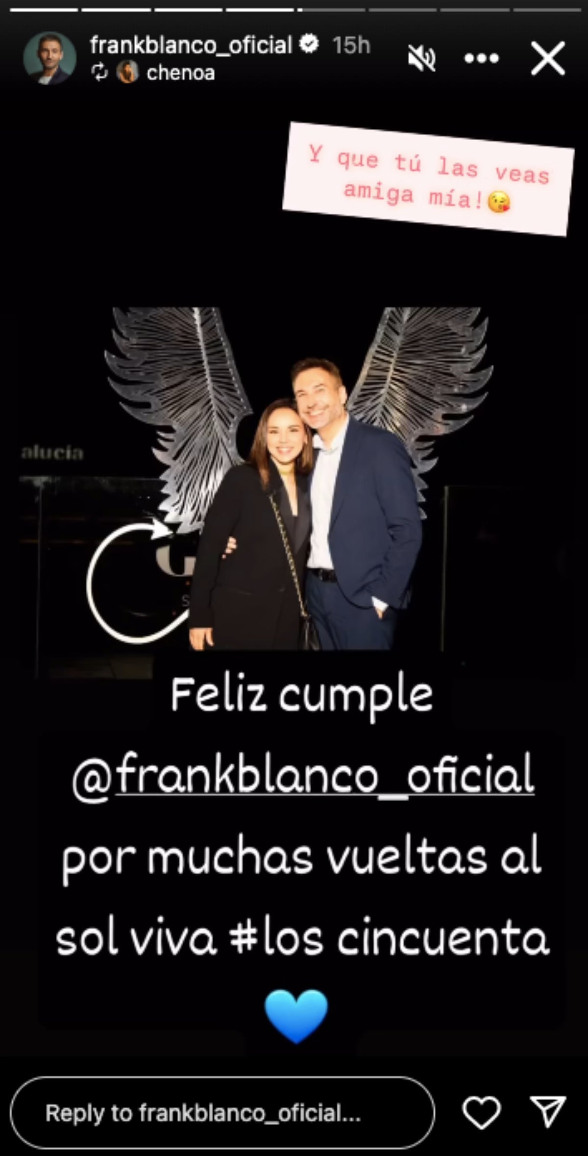Chenoa ha coincidit amb el seu exmarit en la festa d'aniversari de Frank Blanco _ Instagram