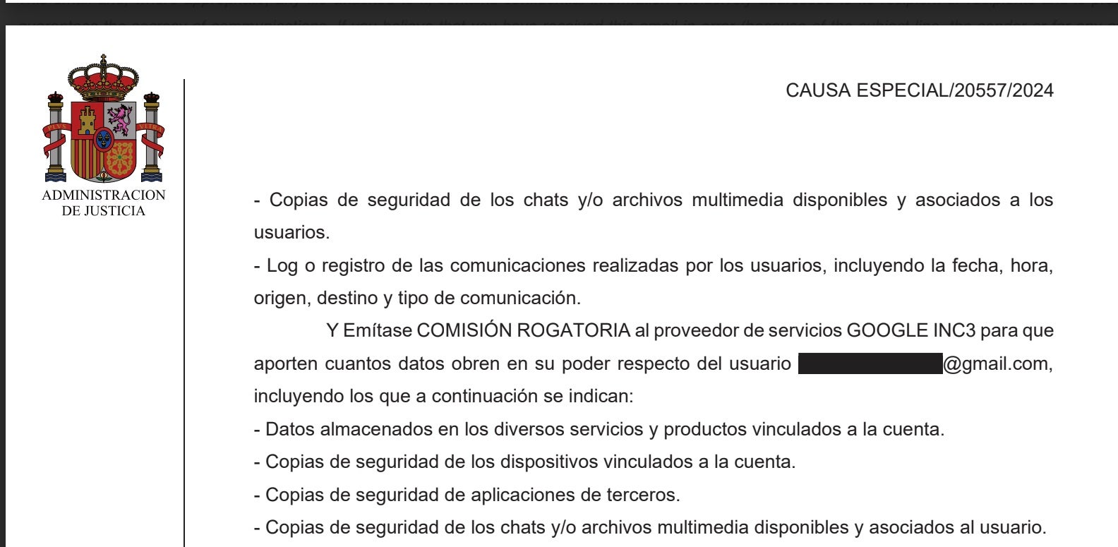 Parte de la resolución del juez Hurtado/QS