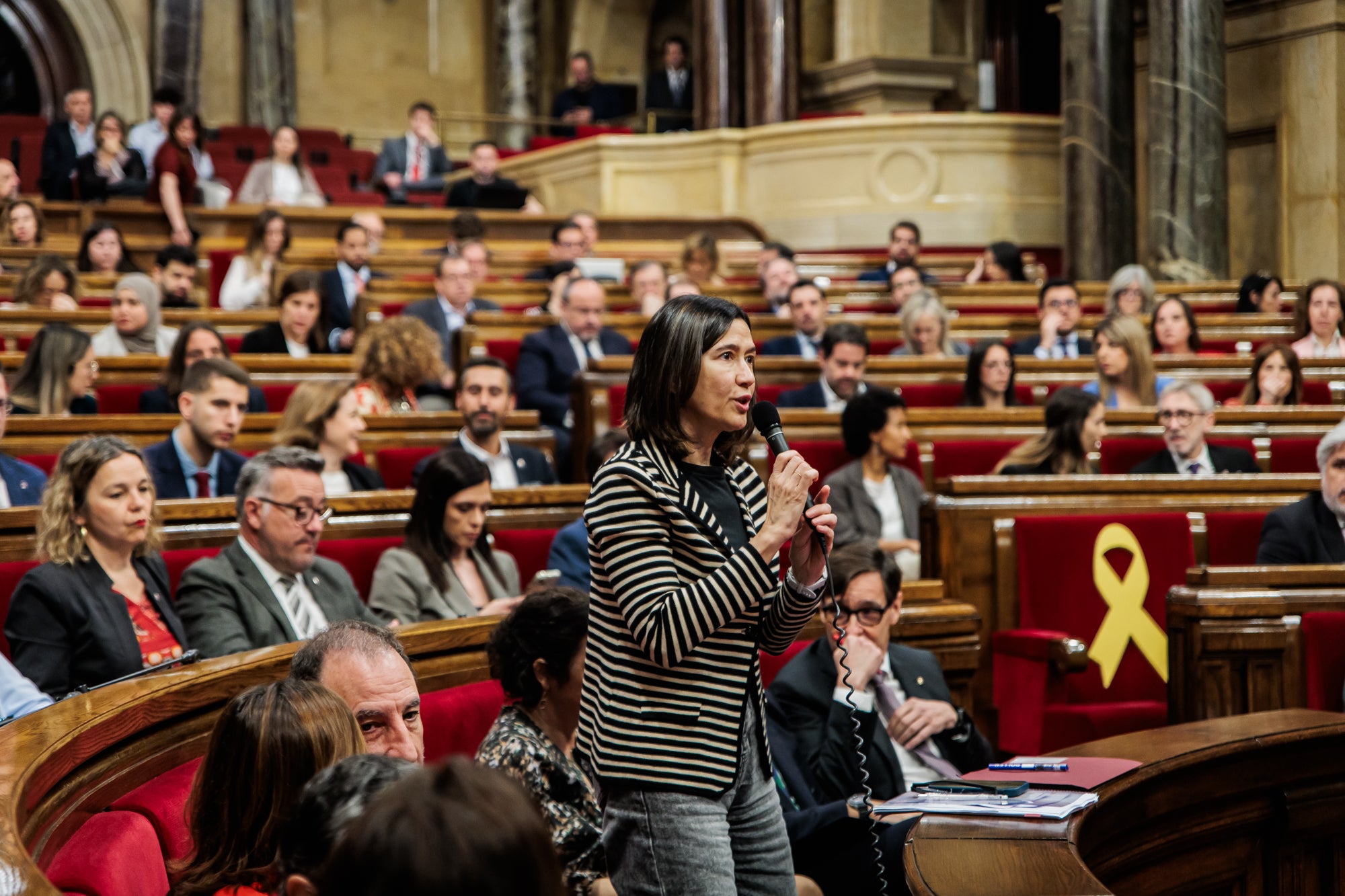 La consellera d'Interior Núria Parlon en una sessió de control al Parlament/Parlament