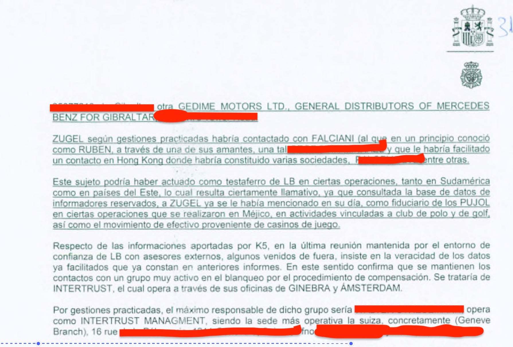 Part de l'atestat de la policia patriòtica sobre la connexió Bárcenas-Pujol que va ser un fiasco/QS