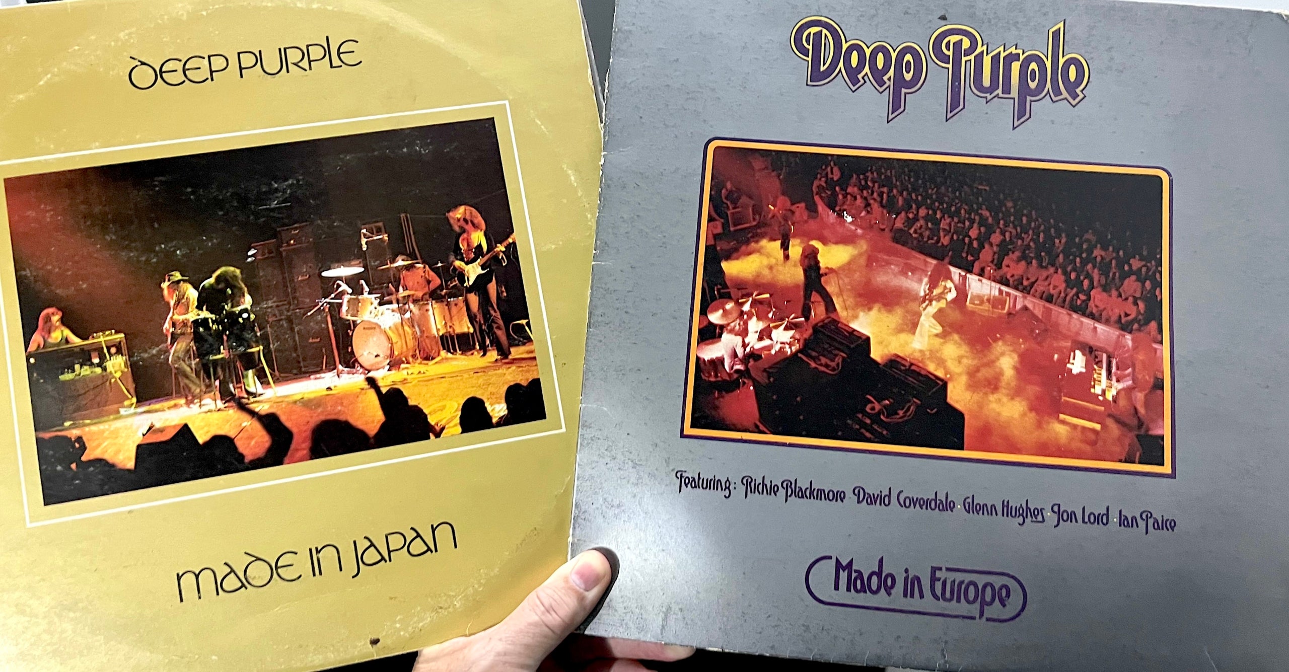 La portada de 'Made in Europe' y la de 'Made in Japan', de Deep Purple / S.C.