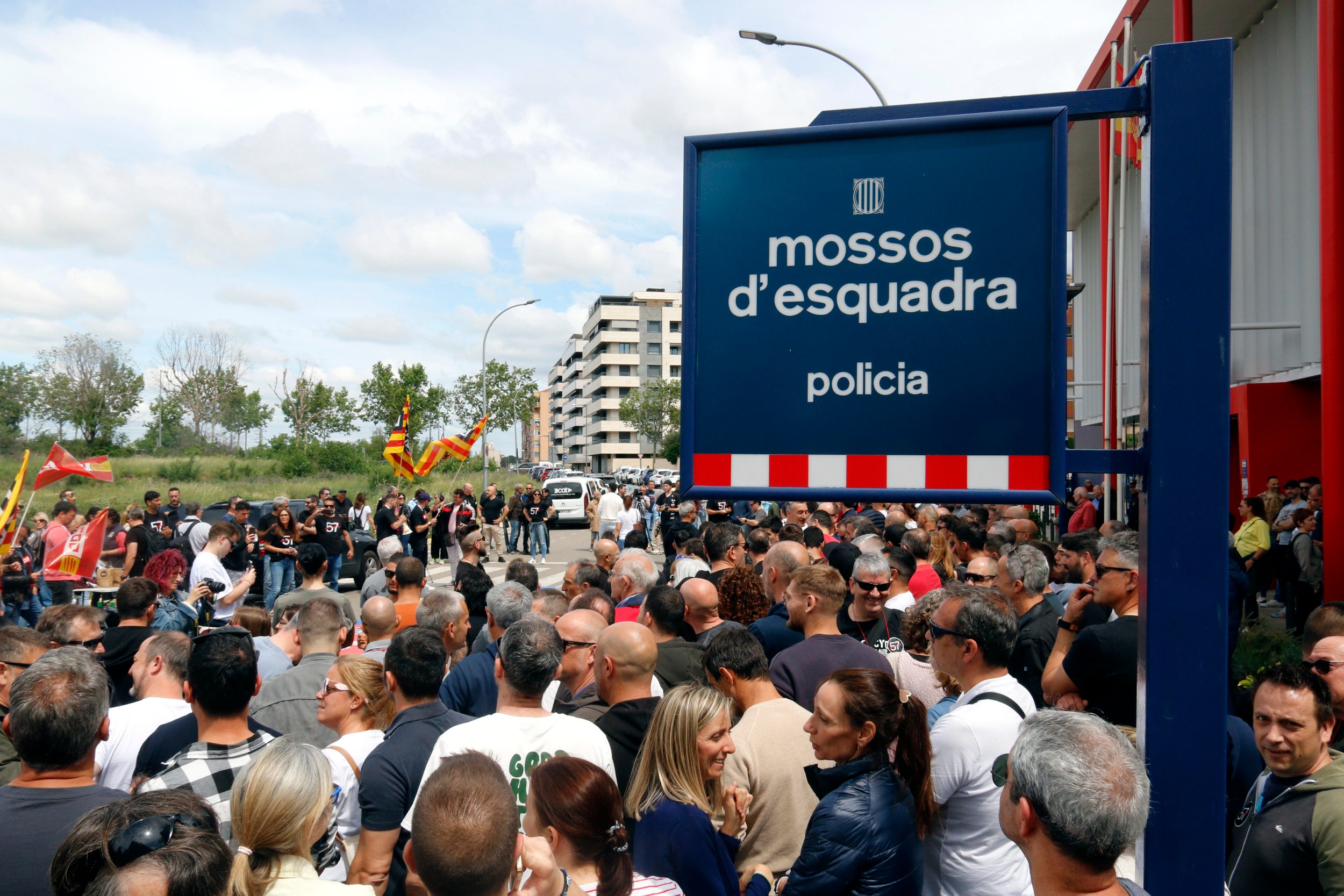 Una imatge de la protesta dels Mossos a Lleida contra la violència dels policies/Roger Segura/ACN