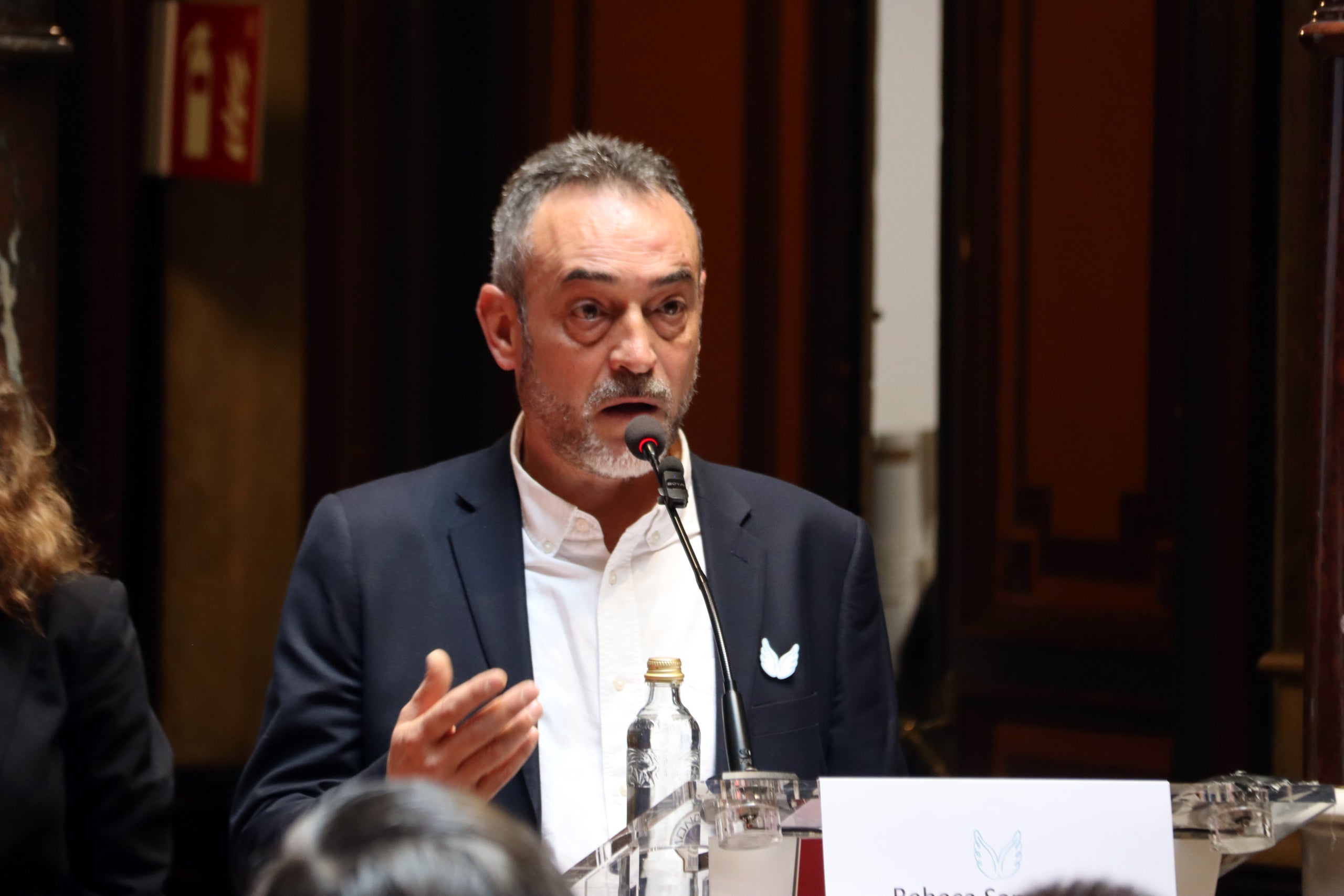 Javier Martínez, durant la presentació de l'associó/Pol Solà
