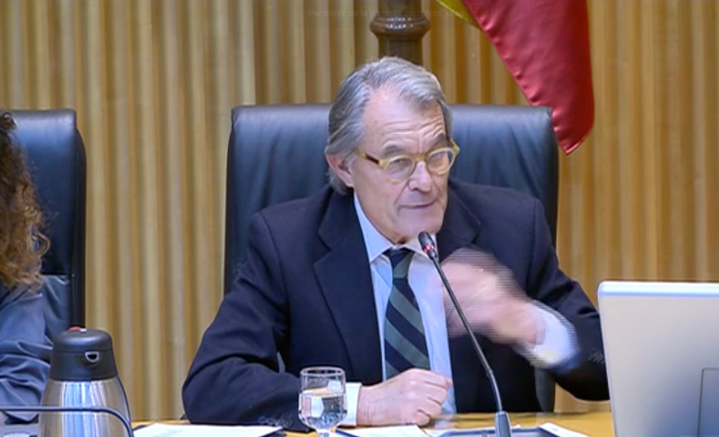 Artur Mas durant la compareixença d'aquesta tarda
