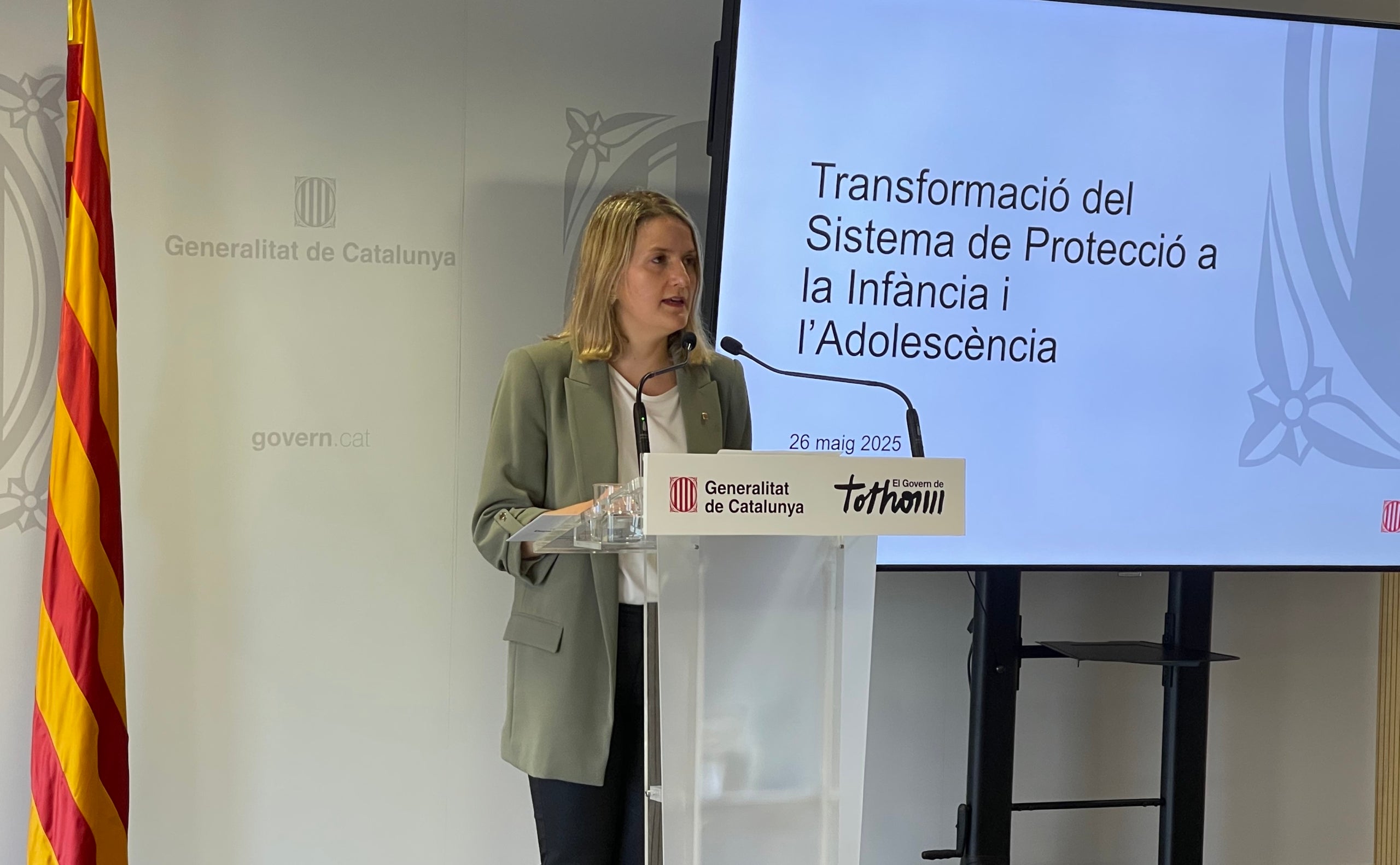 La consellera Martínez Bravo, durant la presentació del pla integral de reforma de la DGAIA/Quico Sallés