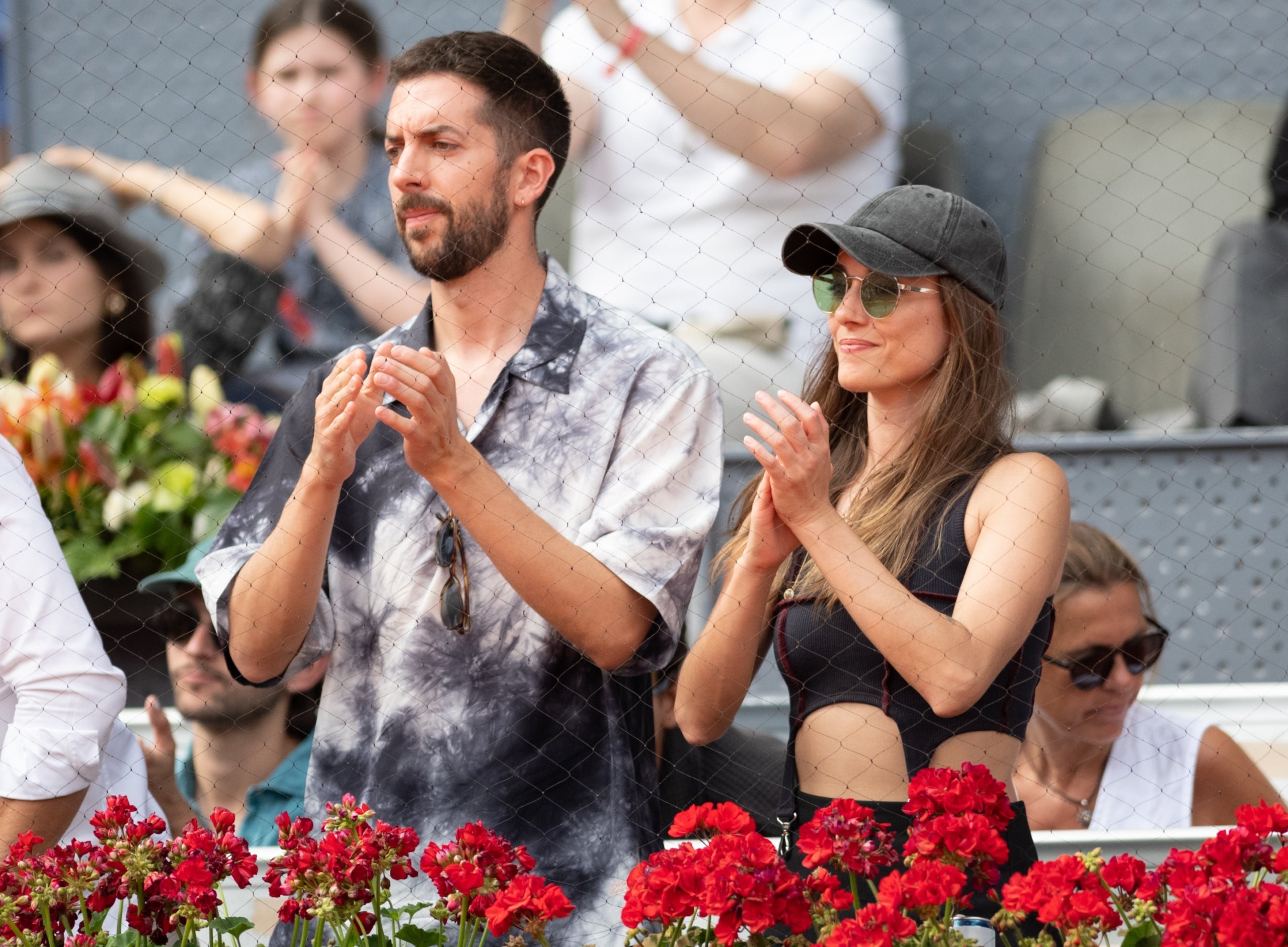 David Broncano i Silvia Alonso veient un partit del Mutua Madrid Open _ Europa Press