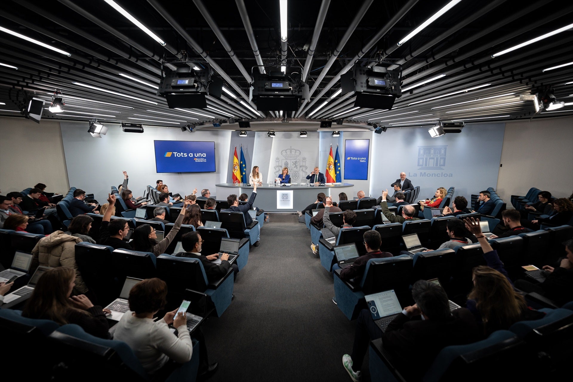 La sala de prensa del gobierno español / Diego Radamés / Europa Press