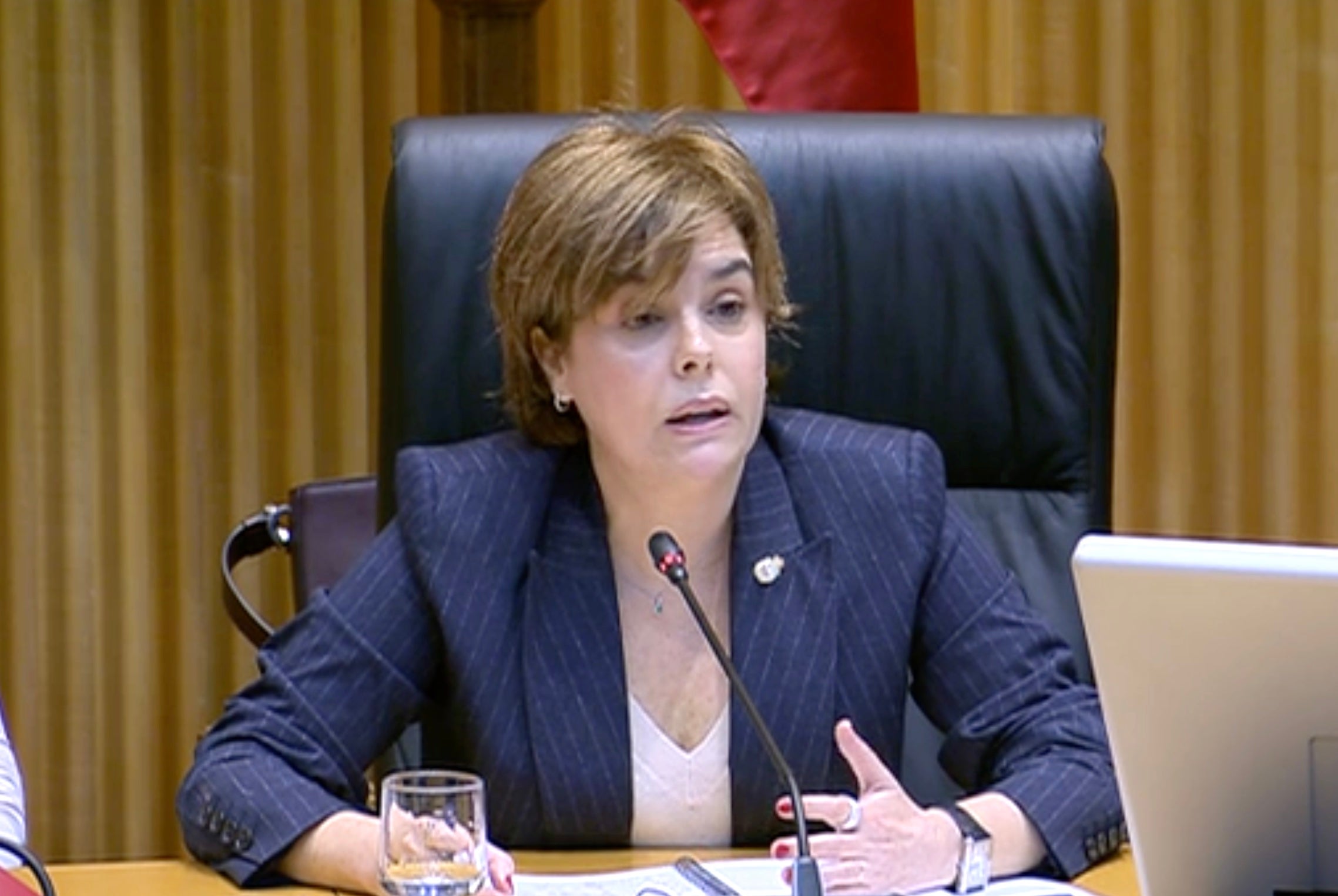 Soraya Saenz de Santamaria en la comissió d'aquest matí sobre l'Operació Catalunya/Congreso